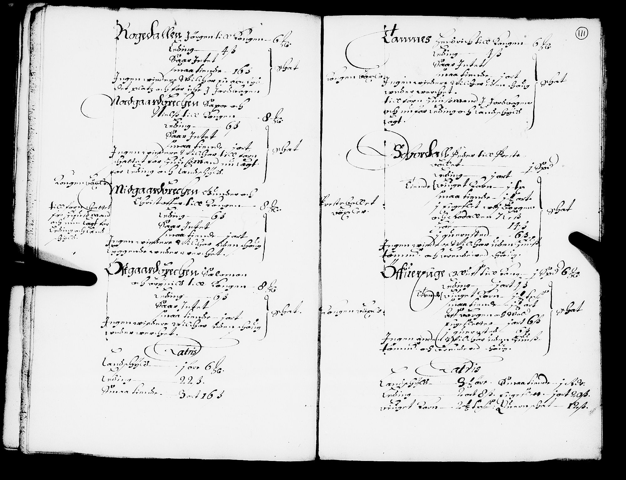 Rentekammeret inntil 1814, Realistisk ordnet avdeling, AV/RA-EA-4070/N/Nb/Nba/L0051: Gauldal fogderi, 1667, p. 110b-111a