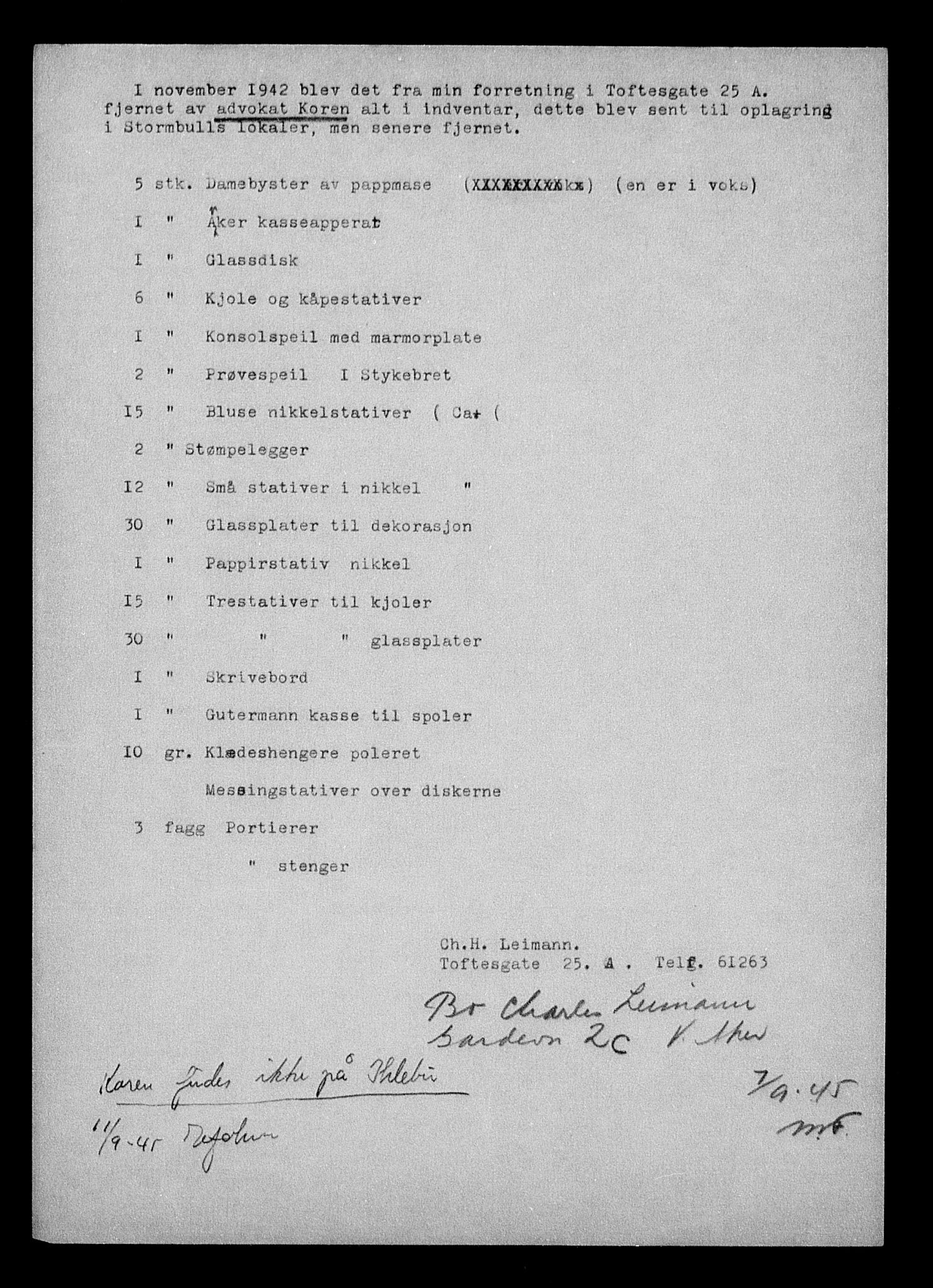 Justisdepartementet, Tilbakeføringskontoret for inndratte formuer, RA/S-1564/H/Hc/Hcc/L0955: --, 1945-1947, p. 517