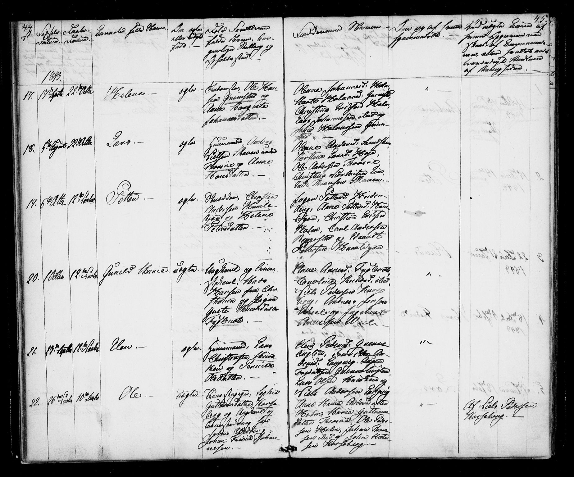 Borge prestekontor Kirkebøker, AV/SAO-A-10903/F/Fb/L0001: Parish register (official) no. II 1, 1836-1852, p. 44-45