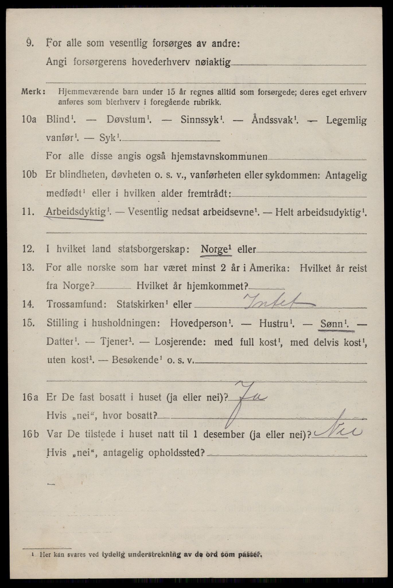 SAKO, 1920 census for Hjartdal, 1920, p. 2223