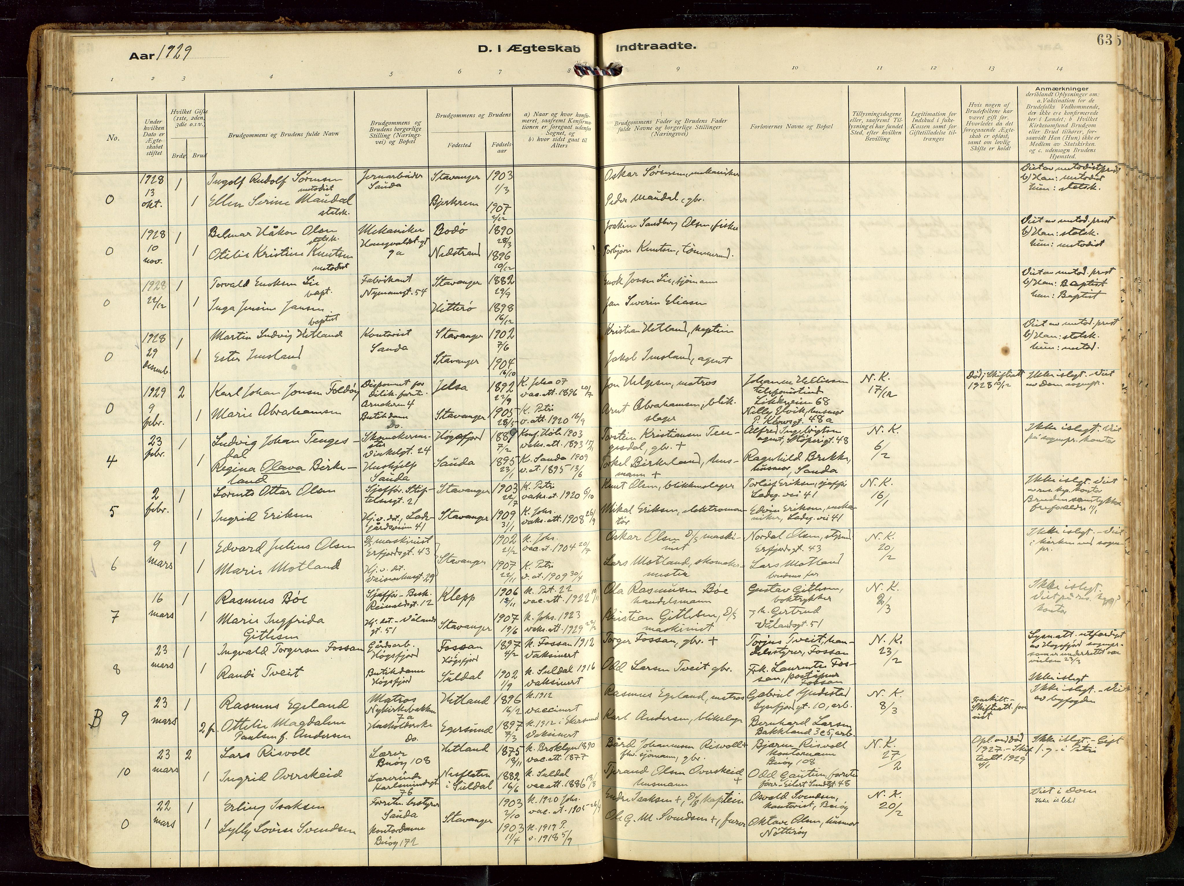 St. Petri sokneprestkontor, AV/SAST-A-101813/002/D/L0002: Parish register (official) no. A 27, 1921-1942, p. 63