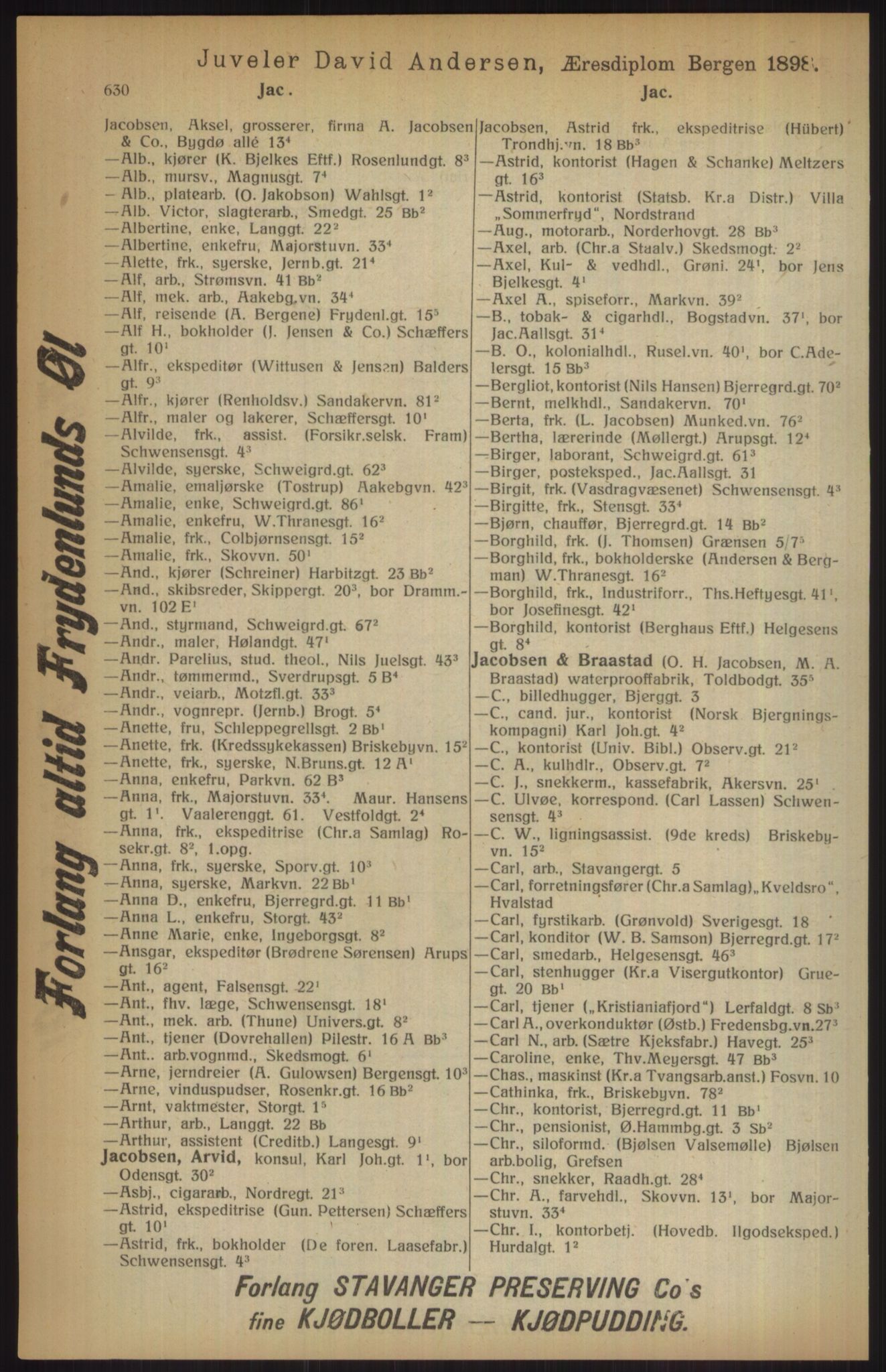 Kristiania/Oslo adressebok, PUBL/-, 1915, p. 630