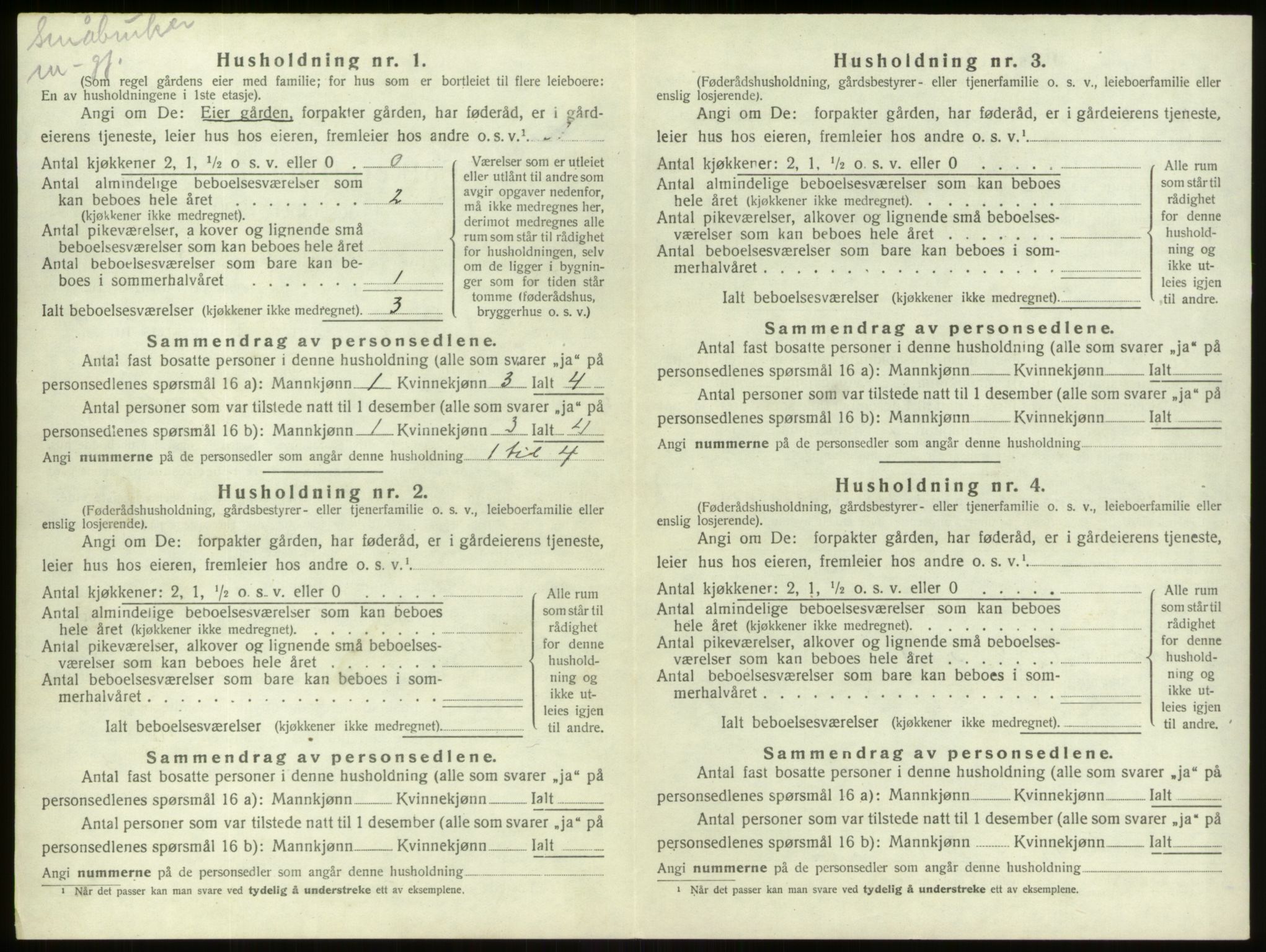 SAB, 1920 census for Stryn, 1920, p. 558