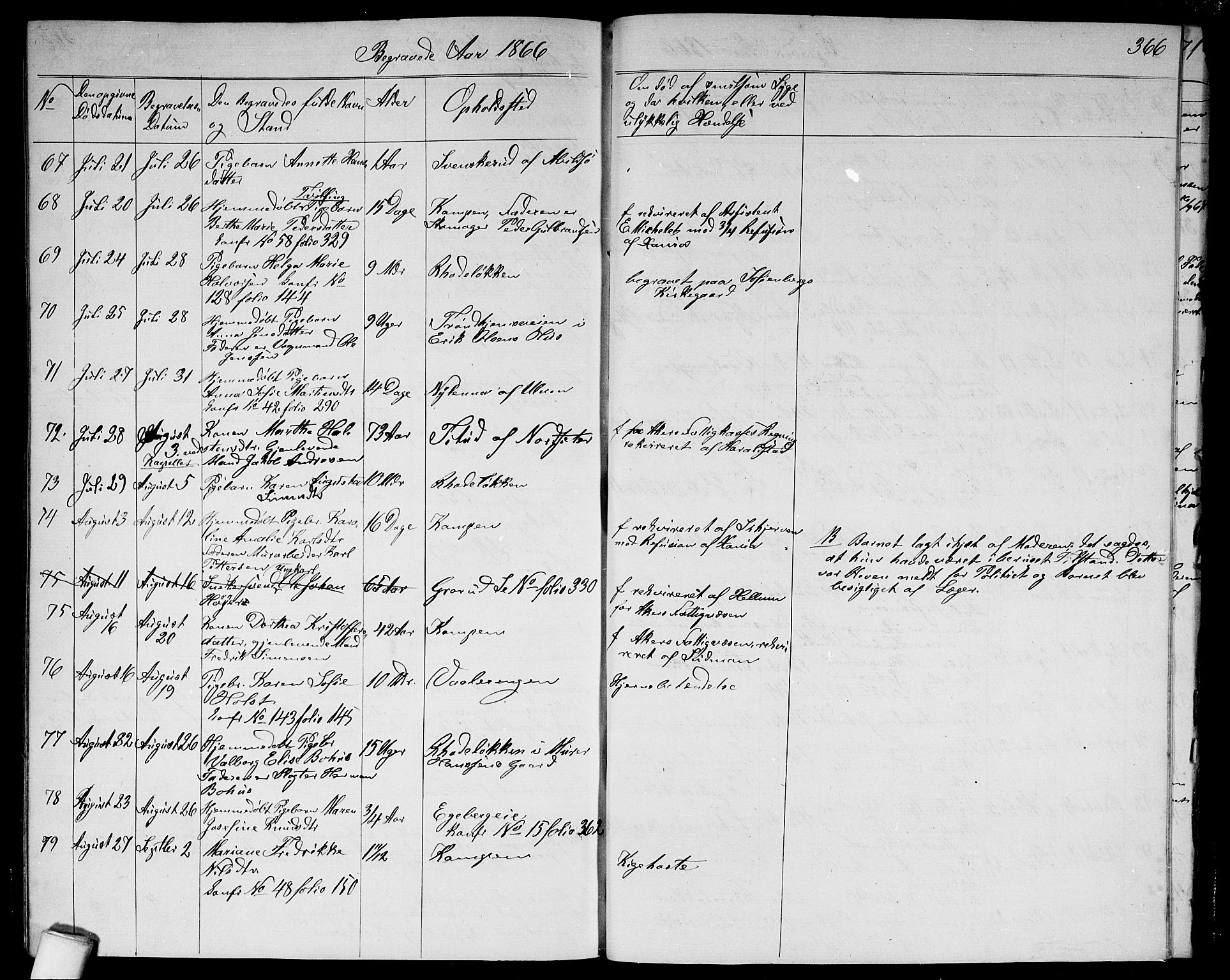 Østre Aker prestekontor Kirkebøker, AV/SAO-A-10840/G/Ga/L0002: Parish register (copy) no. I 2, 1861-1867, p. 366