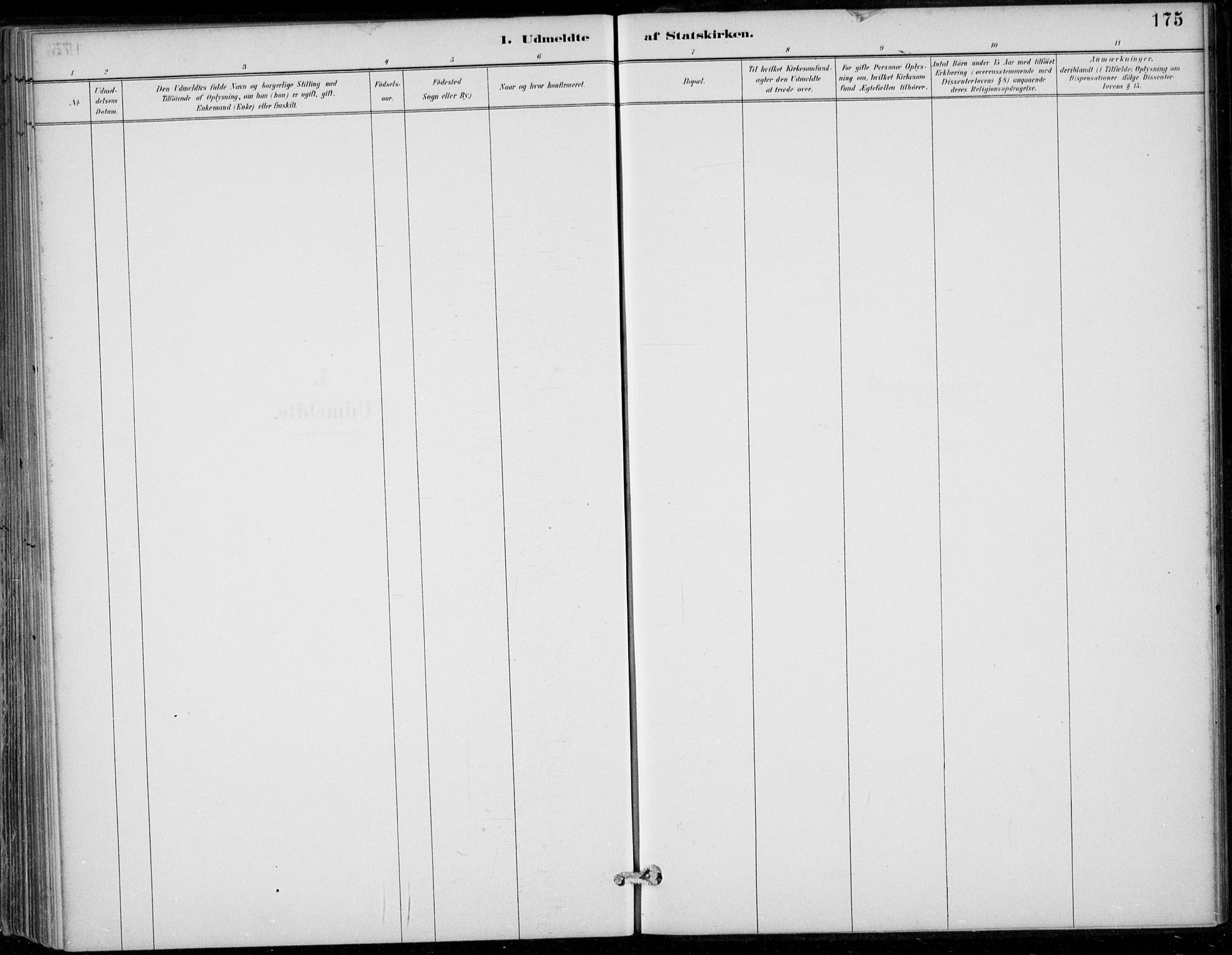 Strandebarm sokneprestembete, AV/SAB-A-78401/H/Haa: Parish register (official) no. D  1, 1886-1912, p. 175