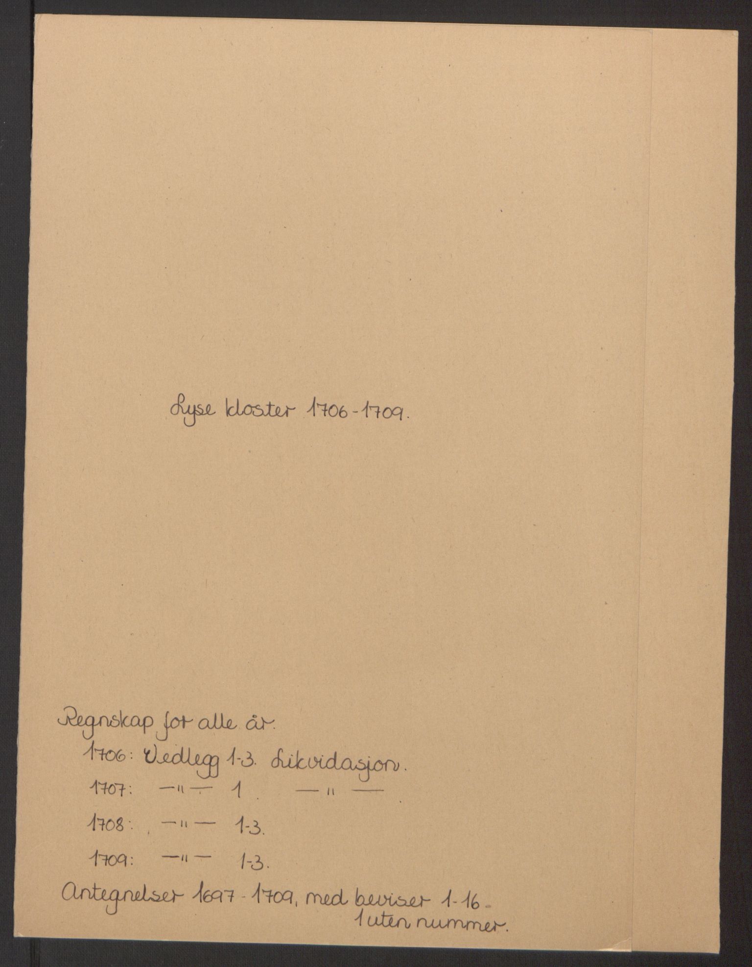 Rentekammeret inntil 1814, Reviderte regnskaper, Fogderegnskap, RA/EA-4092/R50/L3159: Fogderegnskap Lyse kloster, 1691-1709, p. 242