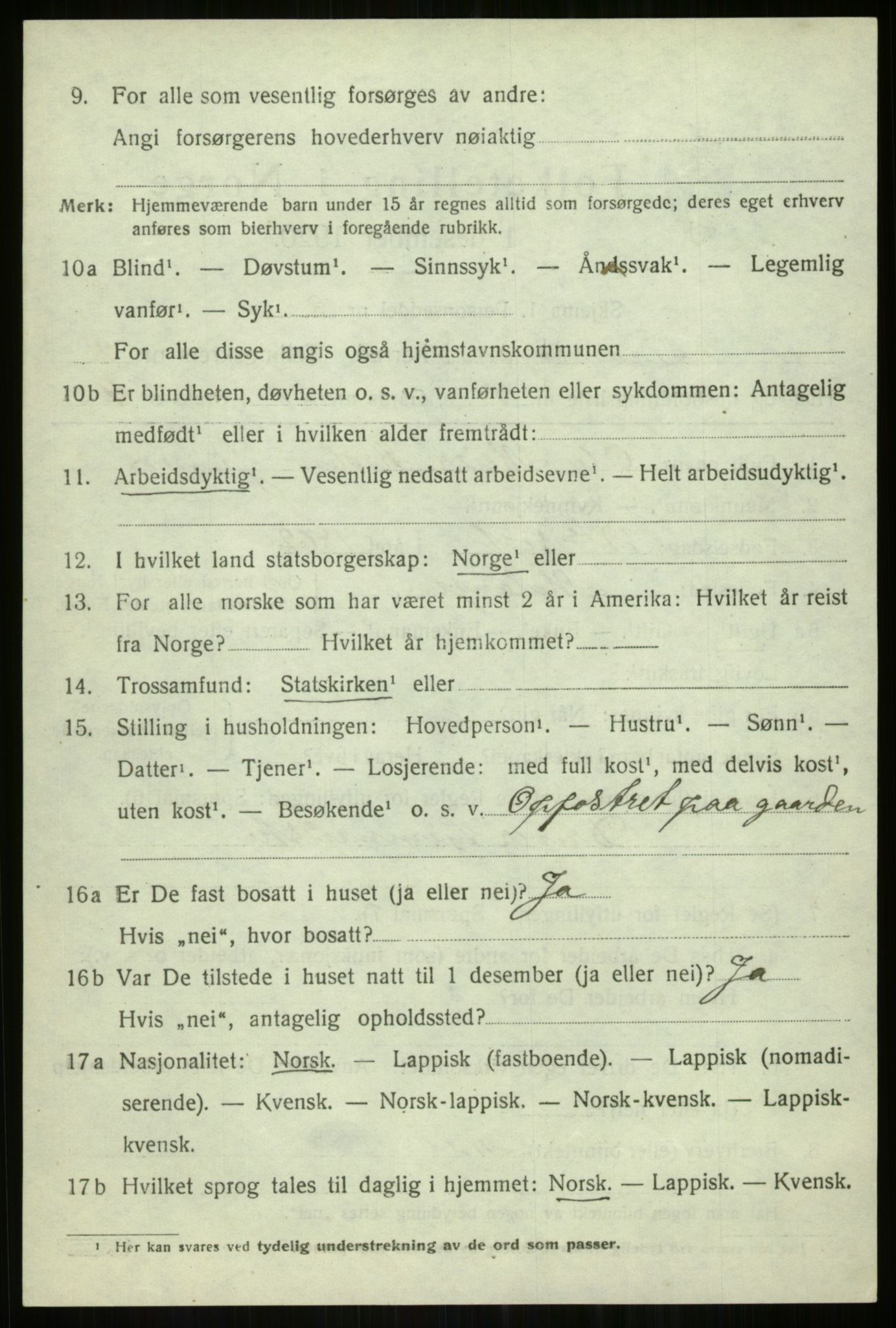 SATØ, 1920 census for Tromsøysund, 1920, p. 6519