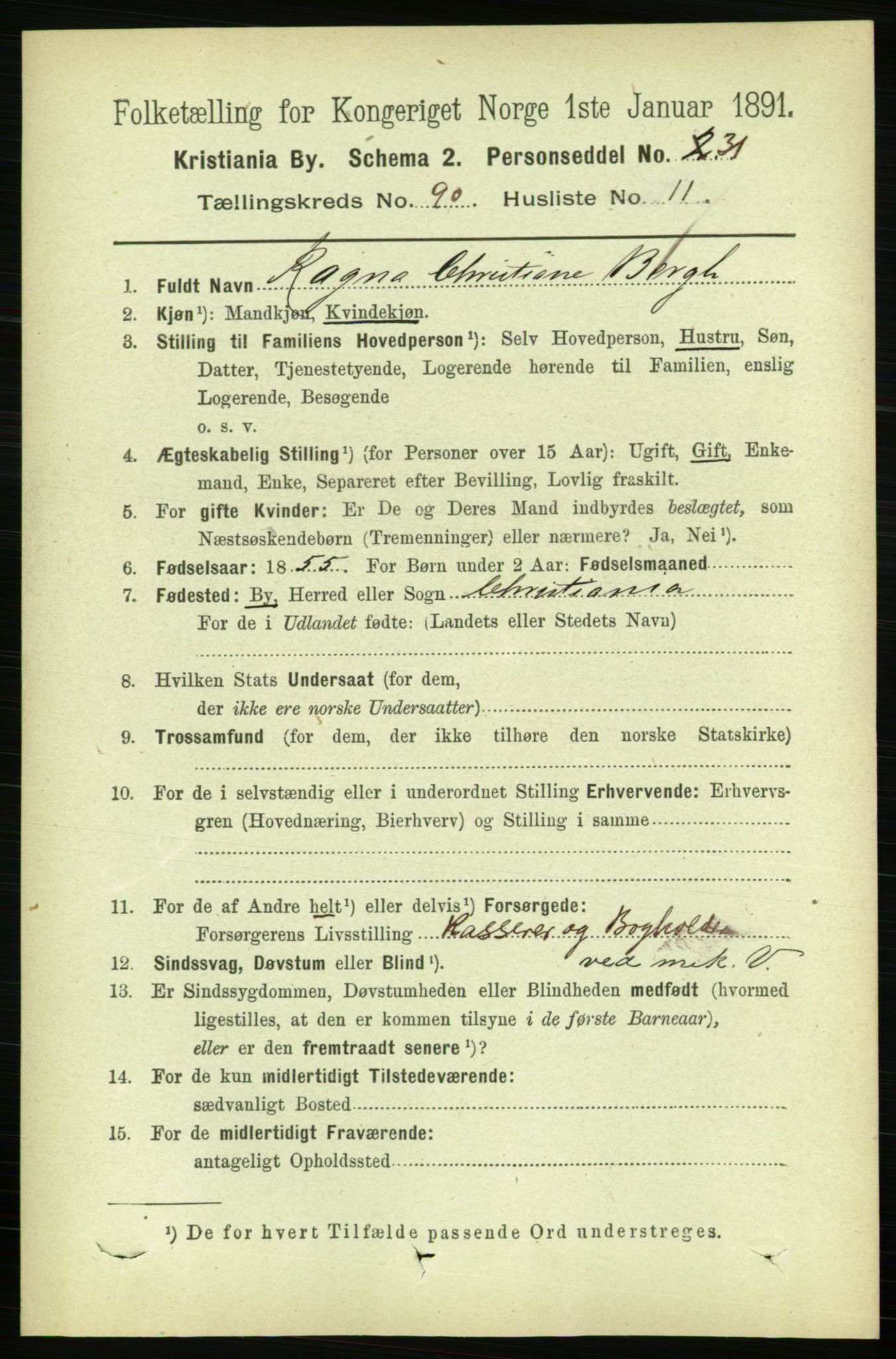 RA, 1891 census for 0301 Kristiania, 1891, p. 44594