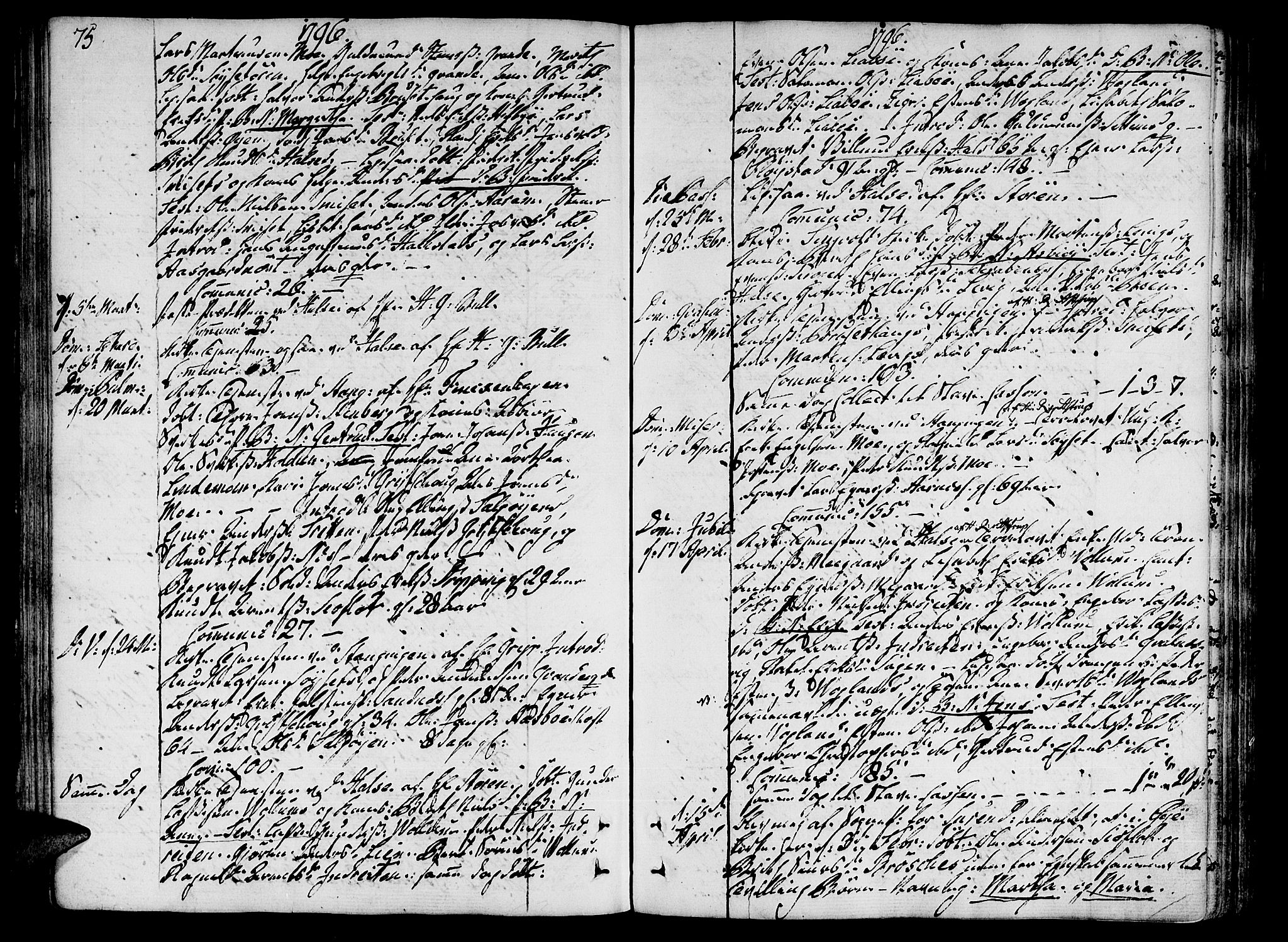 Ministerialprotokoller, klokkerbøker og fødselsregistre - Møre og Romsdal, AV/SAT-A-1454/592/L1022: Parish register (official) no. 592A01, 1784-1819, p. 75