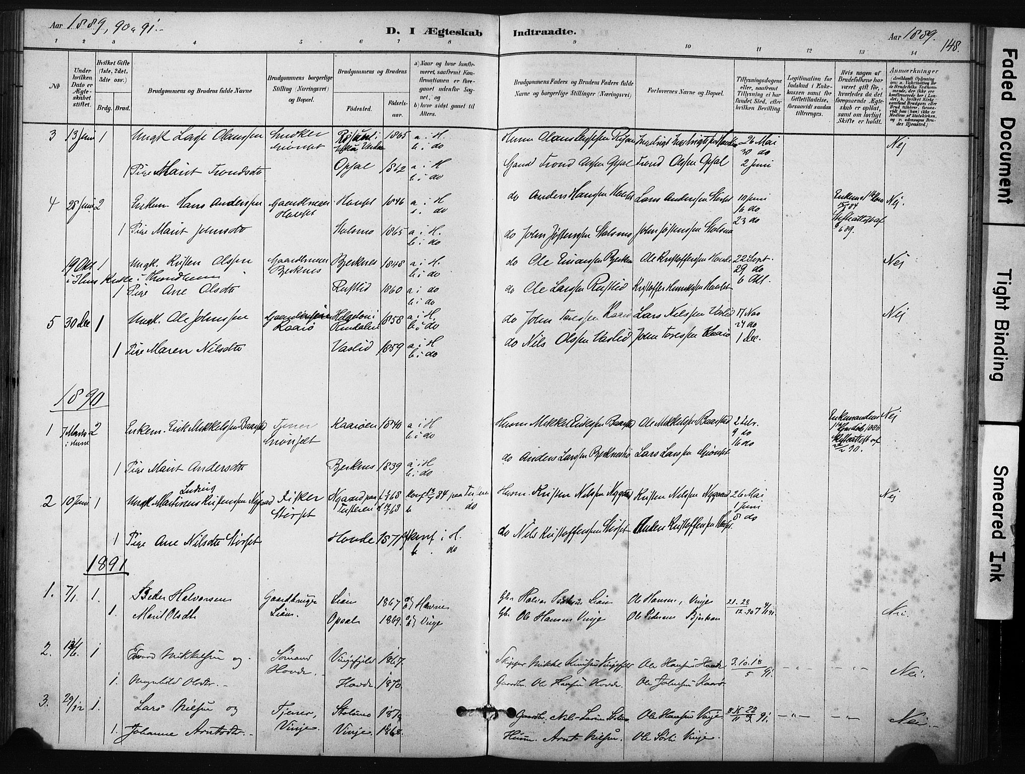 Ministerialprotokoller, klokkerbøker og fødselsregistre - Sør-Trøndelag, SAT/A-1456/631/L0512: Parish register (official) no. 631A01, 1879-1912, p. 148