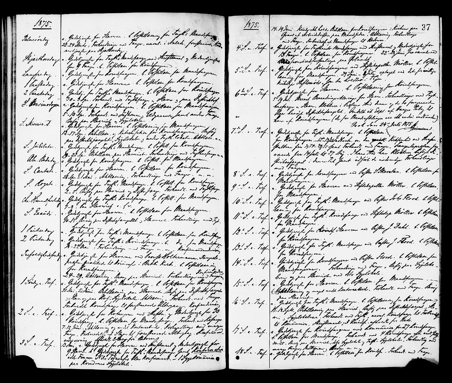 Ministerialprotokoller, klokkerbøker og fødselsregistre - Sør-Trøndelag, SAT/A-1456/624/L0482: Parish register (official) no. 624A03, 1870-1918, p. 37