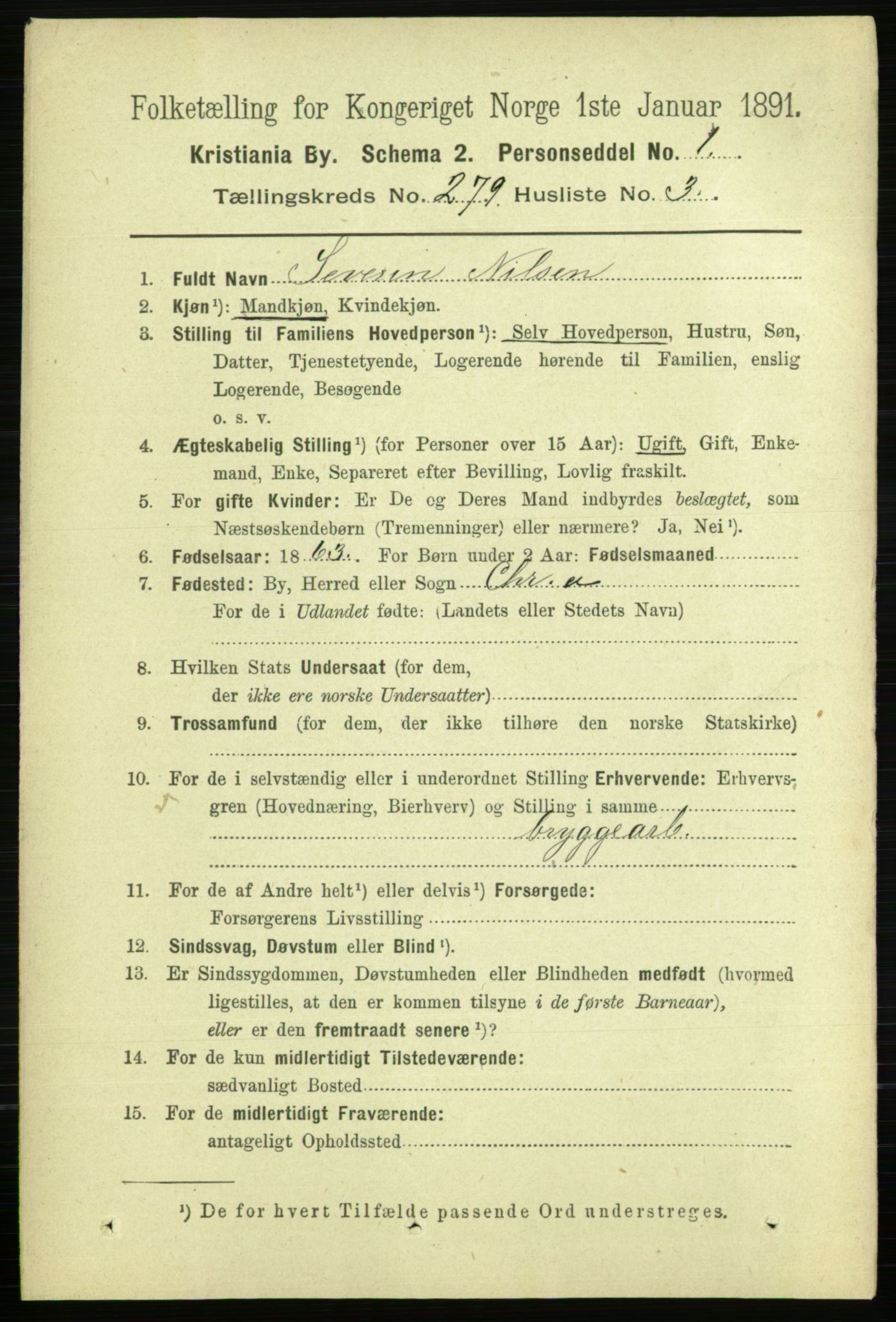 RA, 1891 census for 0301 Kristiania, 1891, p. 169381