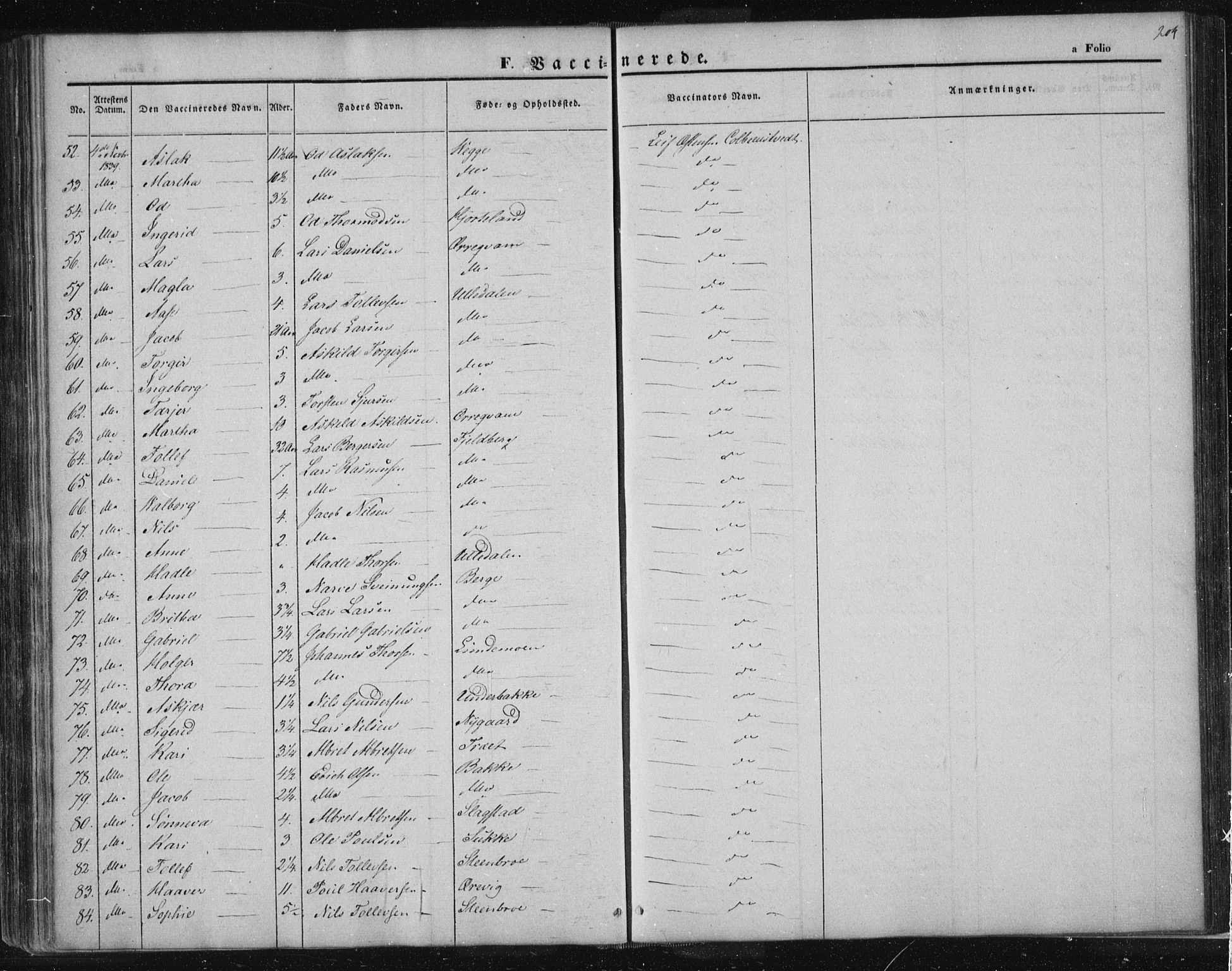 Suldal sokneprestkontor, AV/SAST-A-101845/01/IV/L0008: Parish register (official) no. A 8, 1836-1853, p. 204