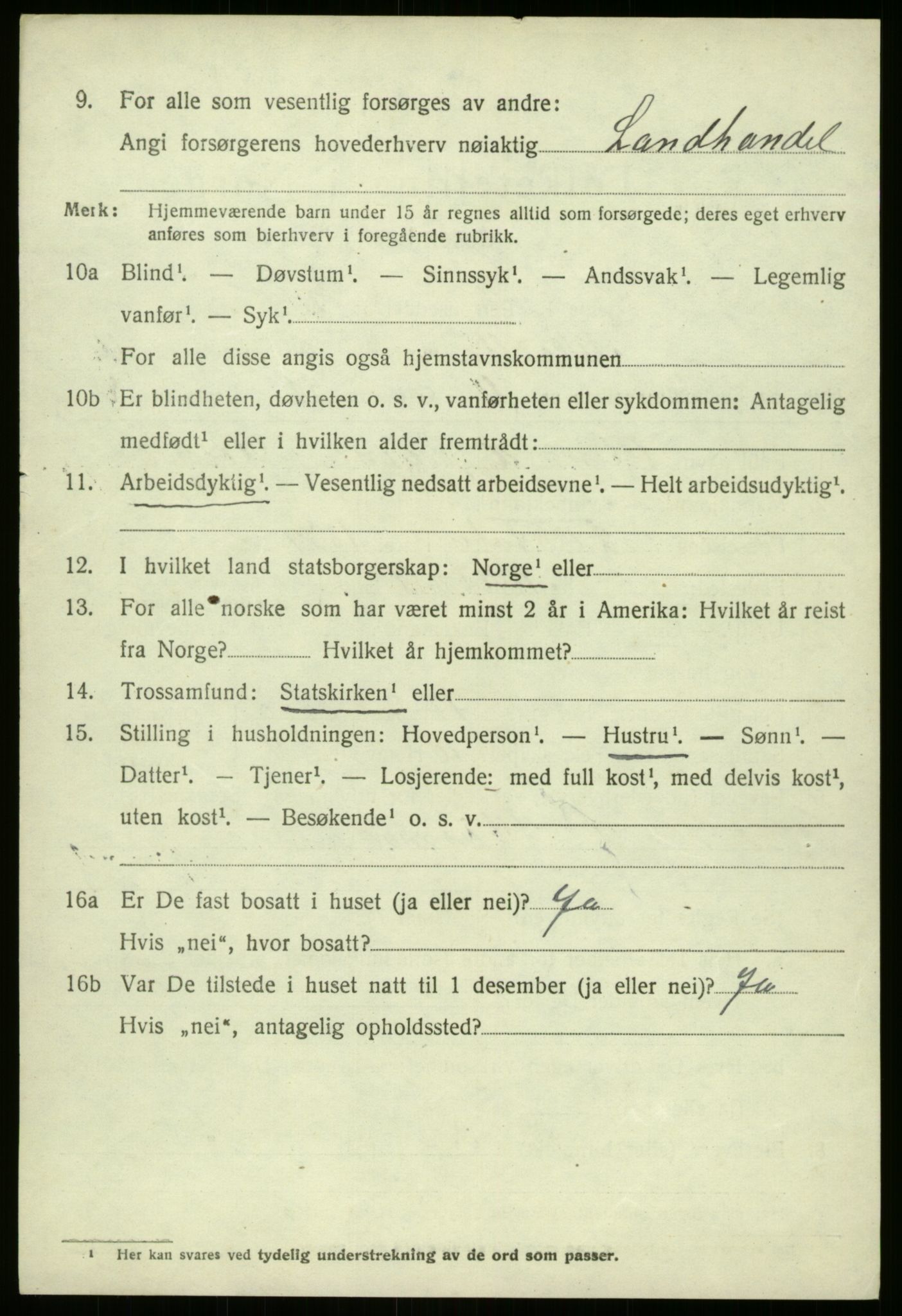 SAB, 1920 census for Askvoll, 1920, p. 5951