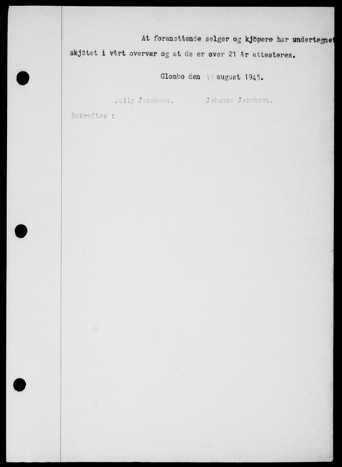 Onsøy sorenskriveri, SAO/A-10474/G/Ga/Gab/L0014: Mortgage book no. II A-14, 1944-1945, Diary no: : 1157/1945