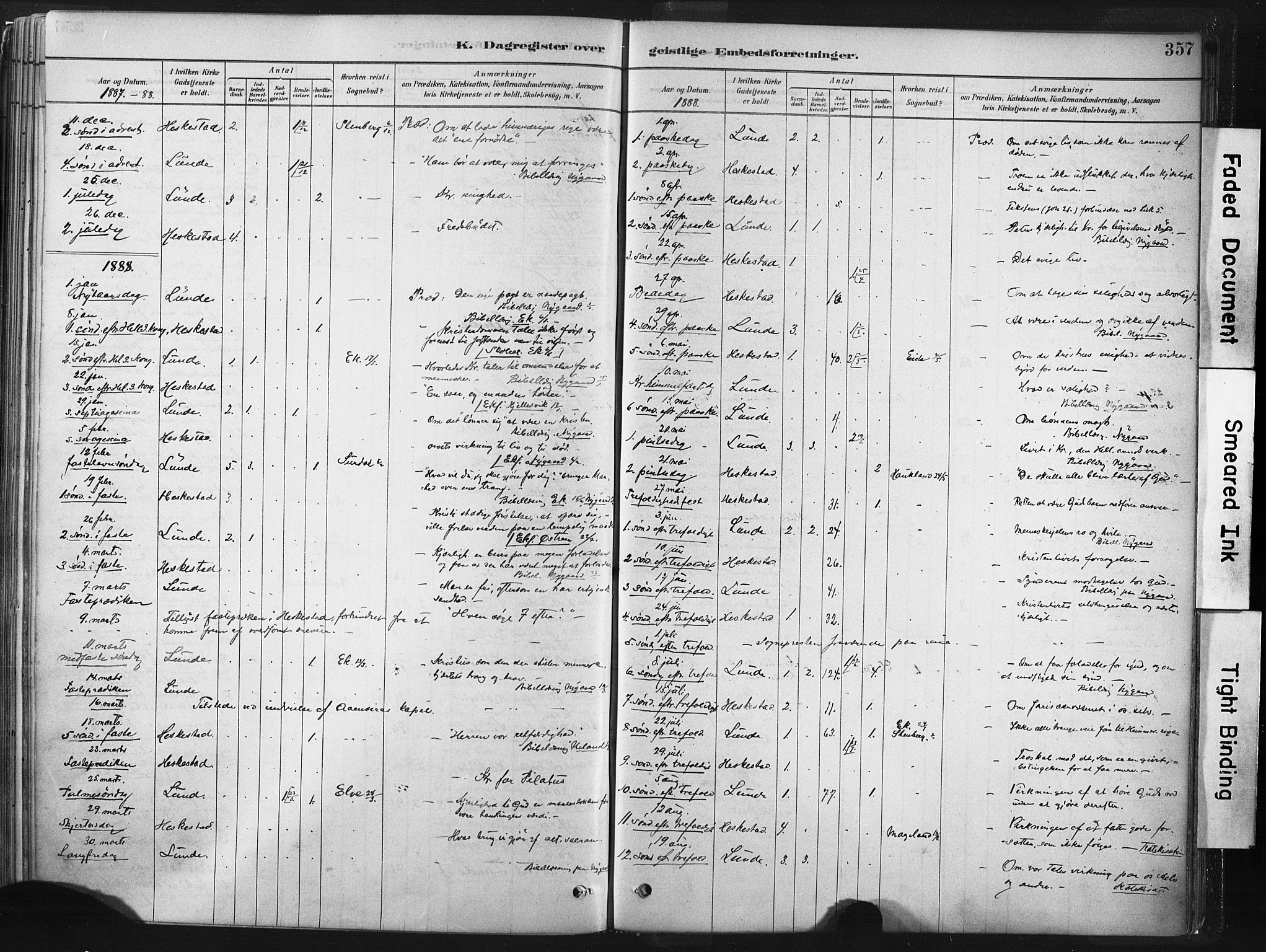 Lund sokneprestkontor, SAST/A-101809/S06/L0011: Parish register (official) no. A 10, 1877-1904, p. 357