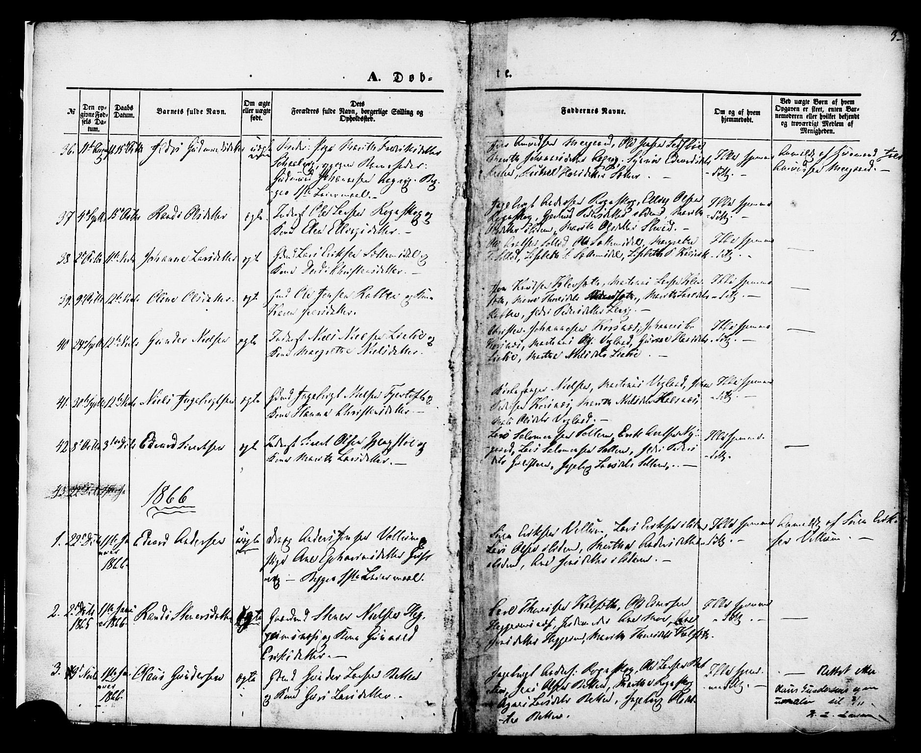 Ministerialprotokoller, klokkerbøker og fødselsregistre - Møre og Romsdal, SAT/A-1454/576/L0884: Parish register (official) no. 576A02, 1865-1879, p. 3