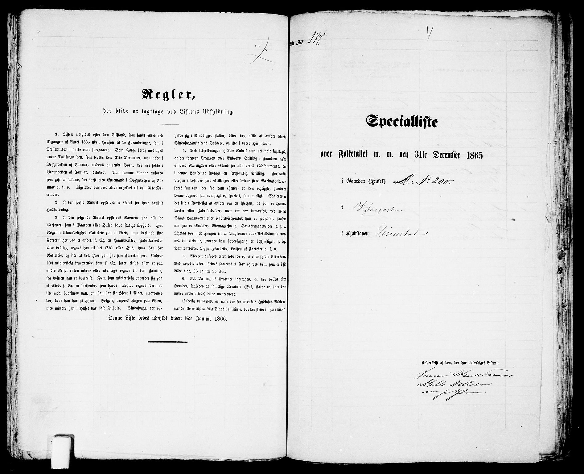 RA, 1865 census for Fjære/Grimstad, 1865, p. 360