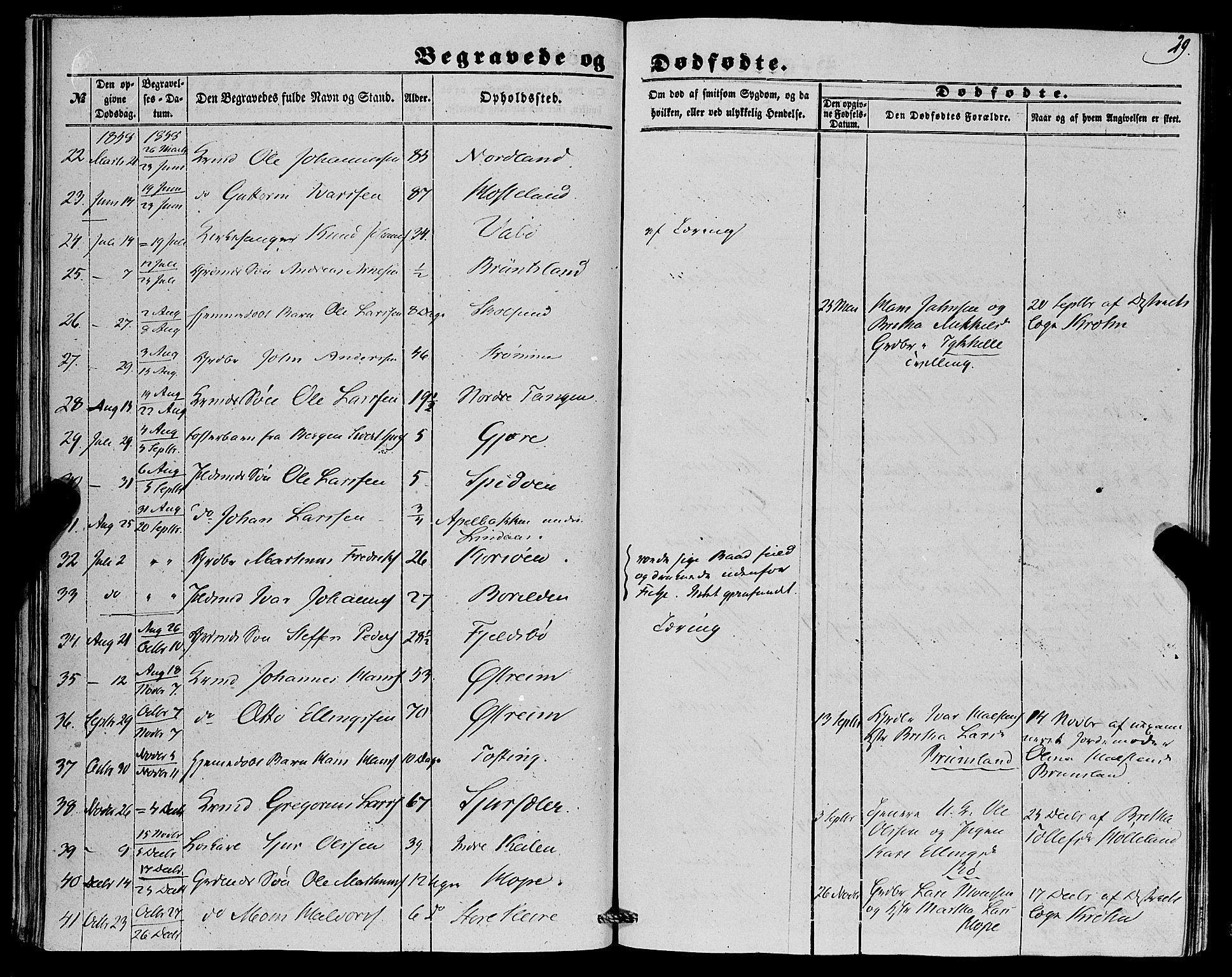 Lindås Sokneprestembete, AV/SAB-A-76701/H/Haa/Haaa/L0015: Parish register (official) no. A 15, 1848-1862, p. 29