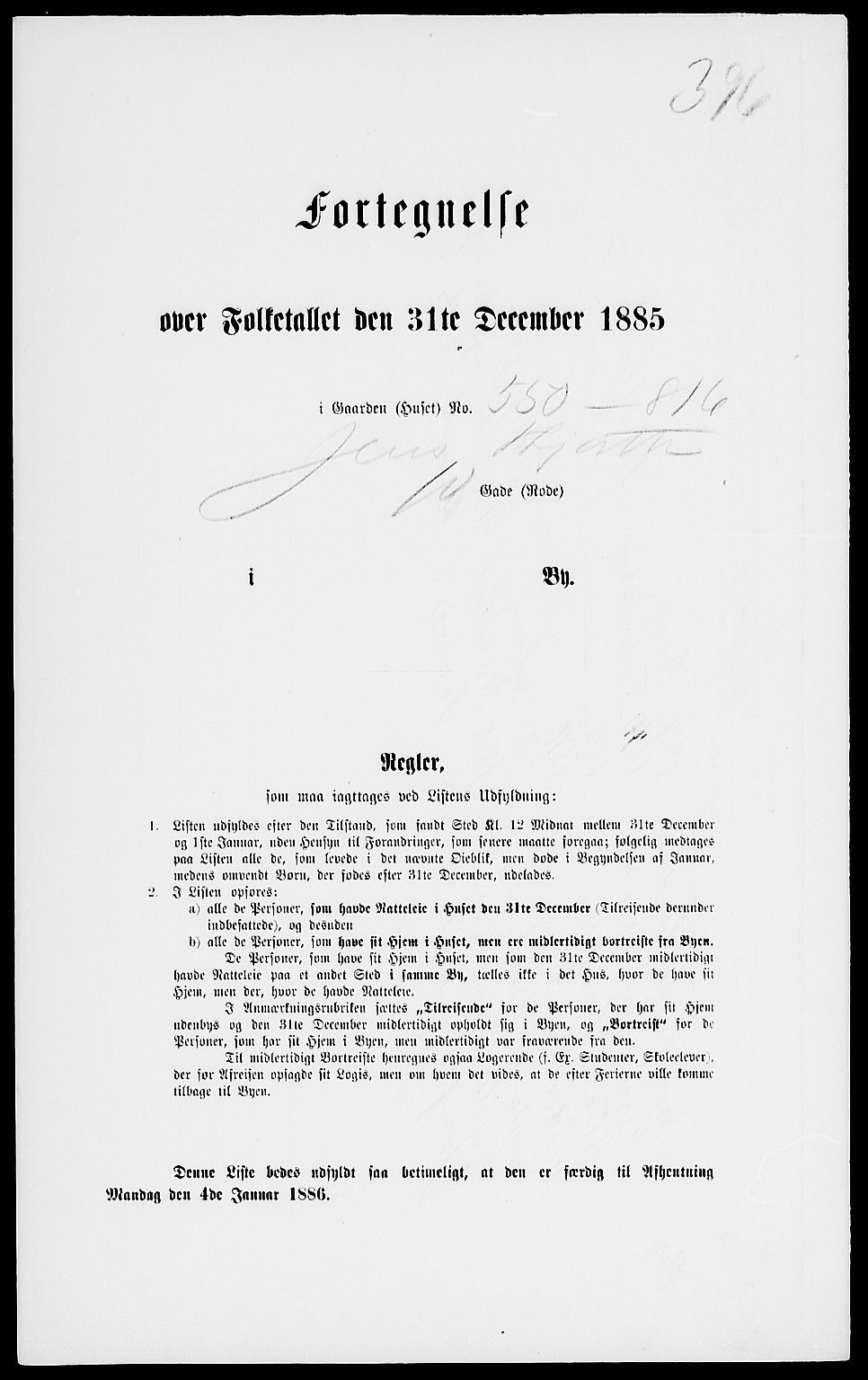 RA, 1885 census for 0101 Fredrikshald, 1885, p. 877