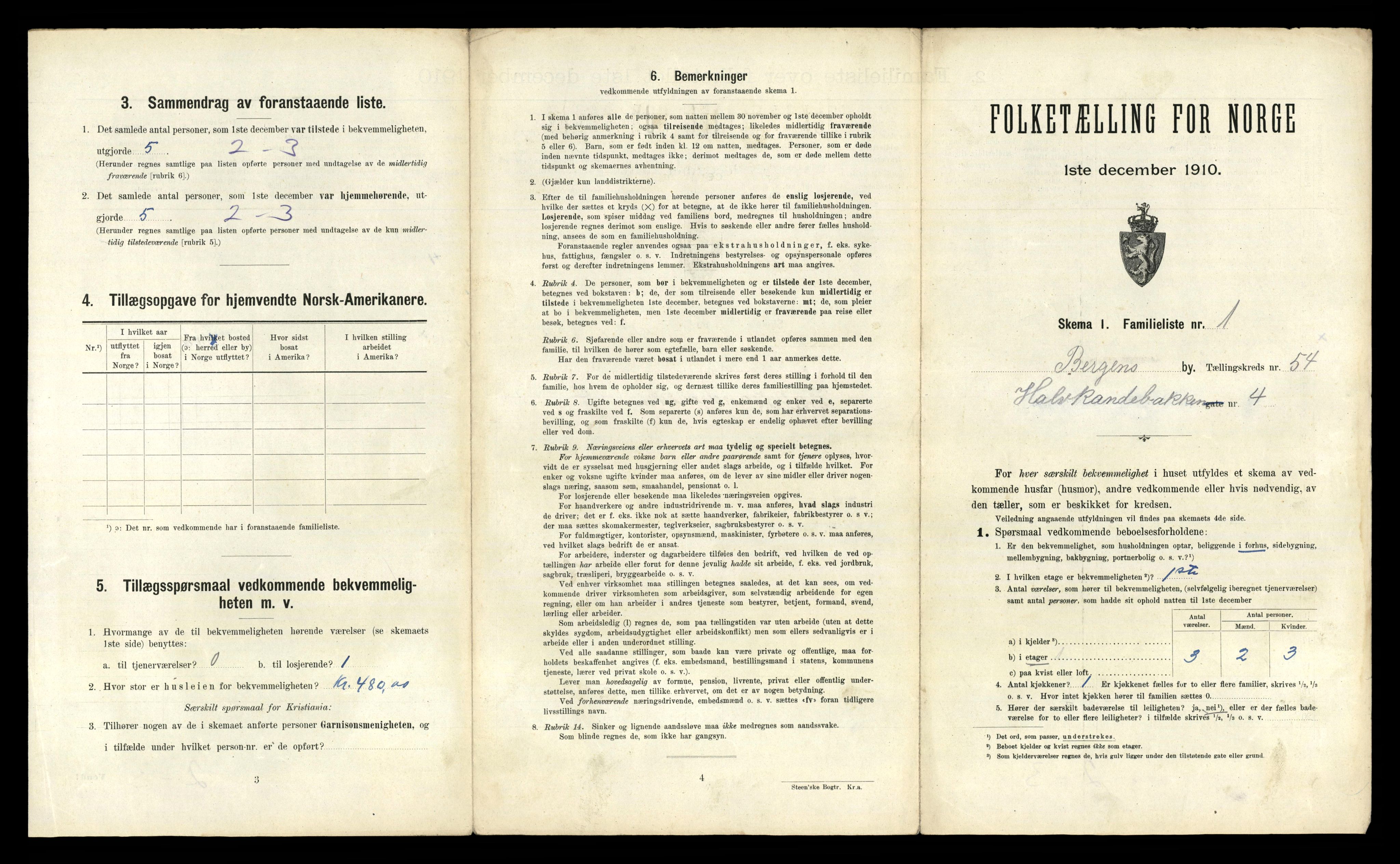 RA, 1910 census for Bergen, 1910, p. 19045