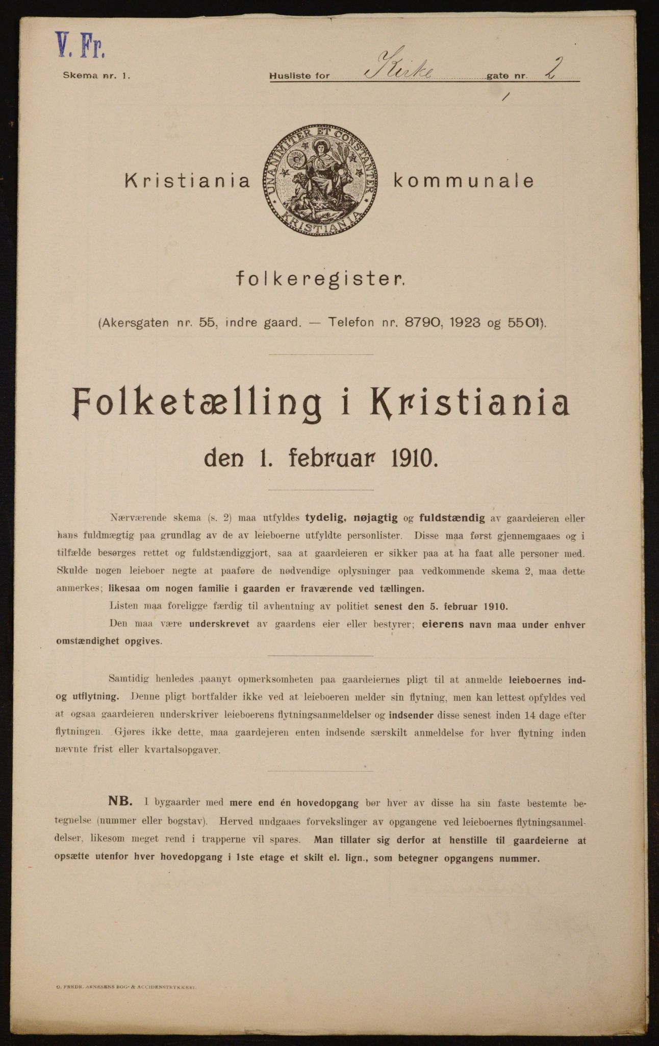 OBA, Municipal Census 1910 for Kristiania, 1910, p. 48207