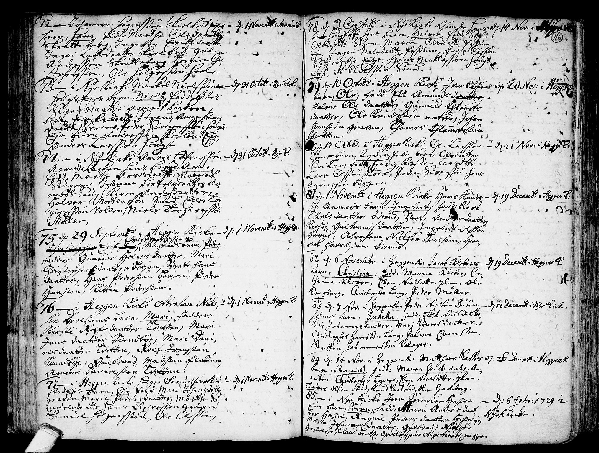 Modum kirkebøker, AV/SAKO-A-234/F/Fa/L0001: Parish register (official) no. 1, 1712-1740, p. 116