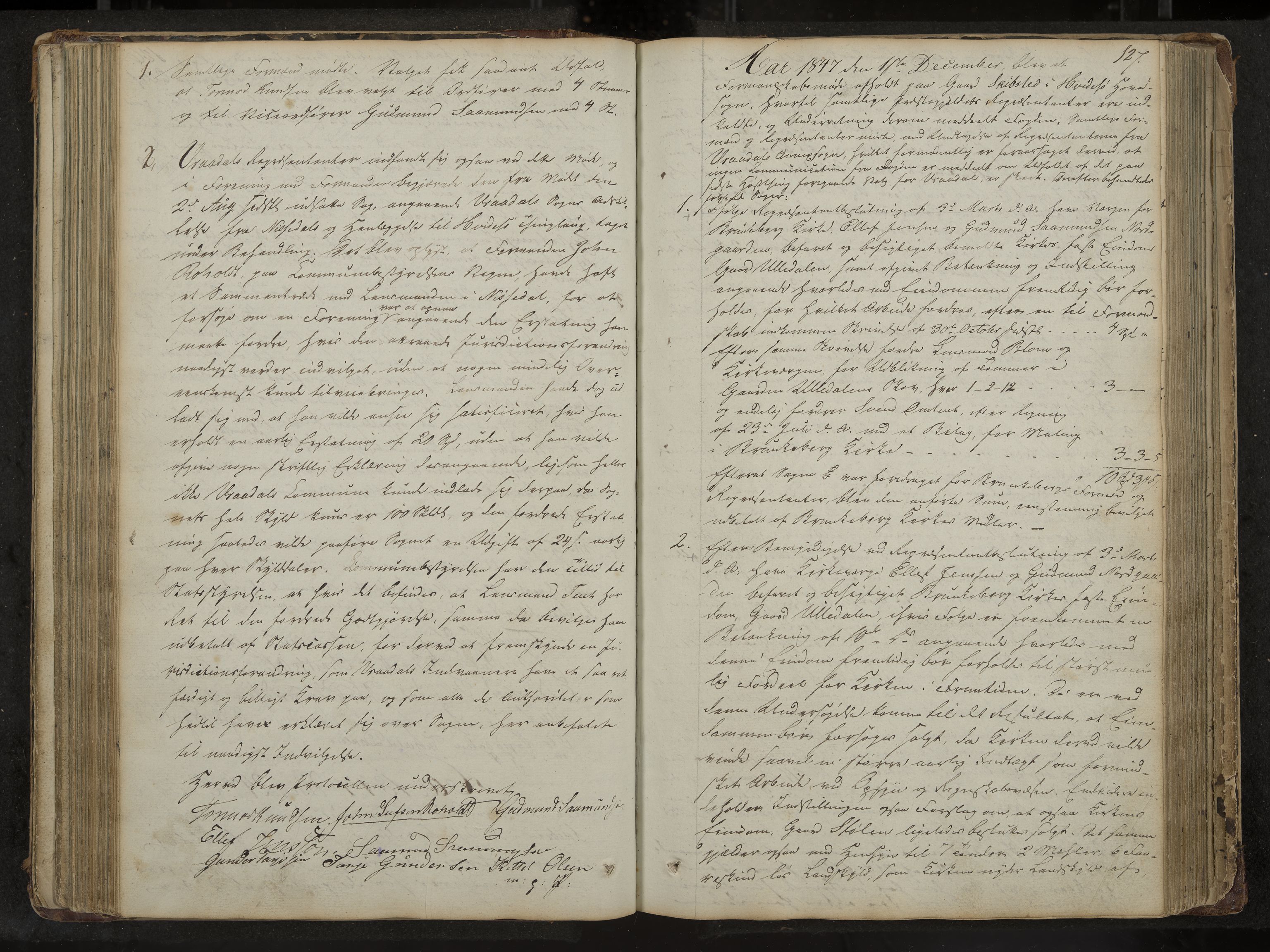 Kviteseid formannskap og sentraladministrasjon, IKAK/0829021/A/Aa/L0001: Møtebok med register, 1837-1866, p. 127