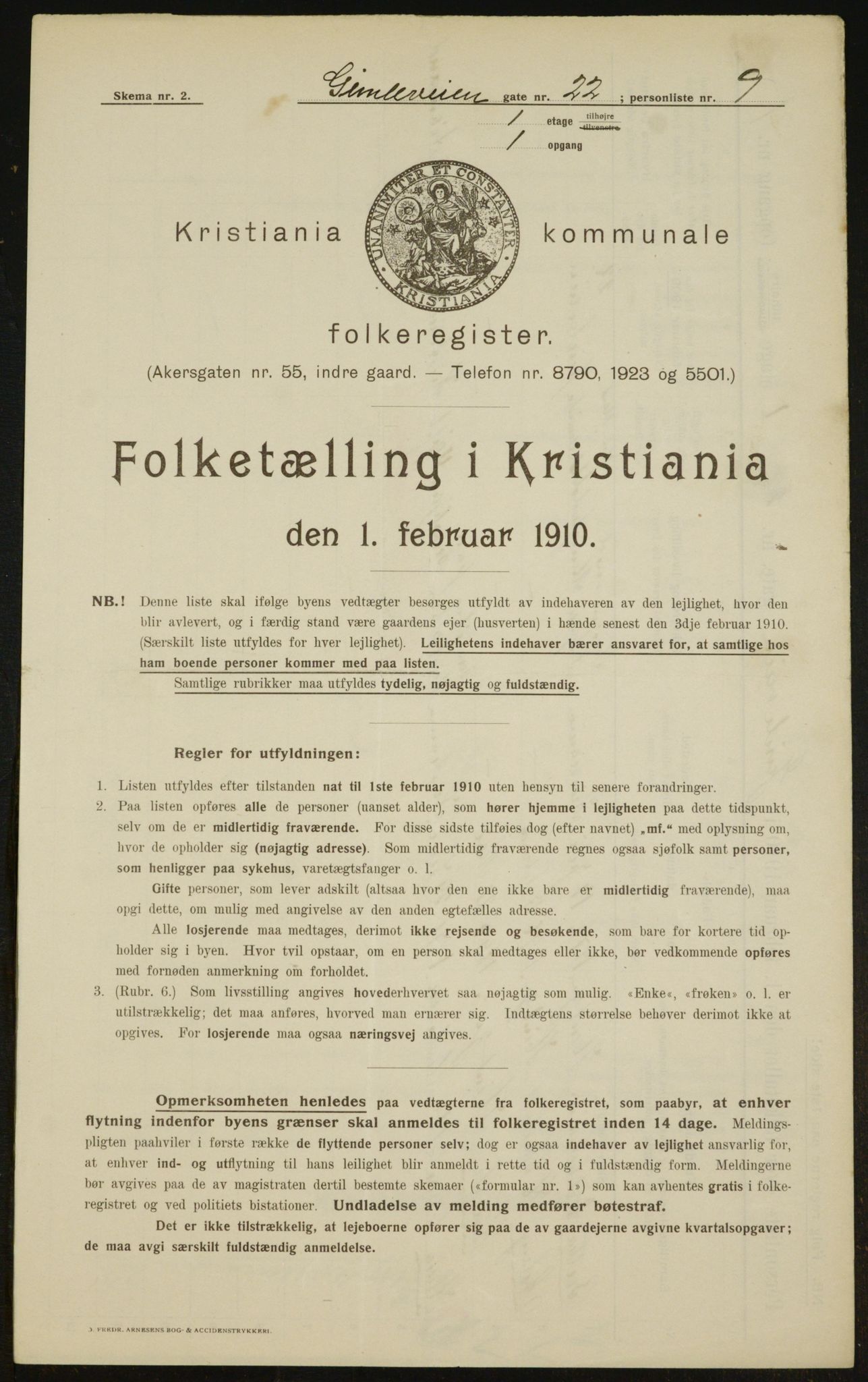 OBA, Municipal Census 1910 for Kristiania, 1910, p. 27829