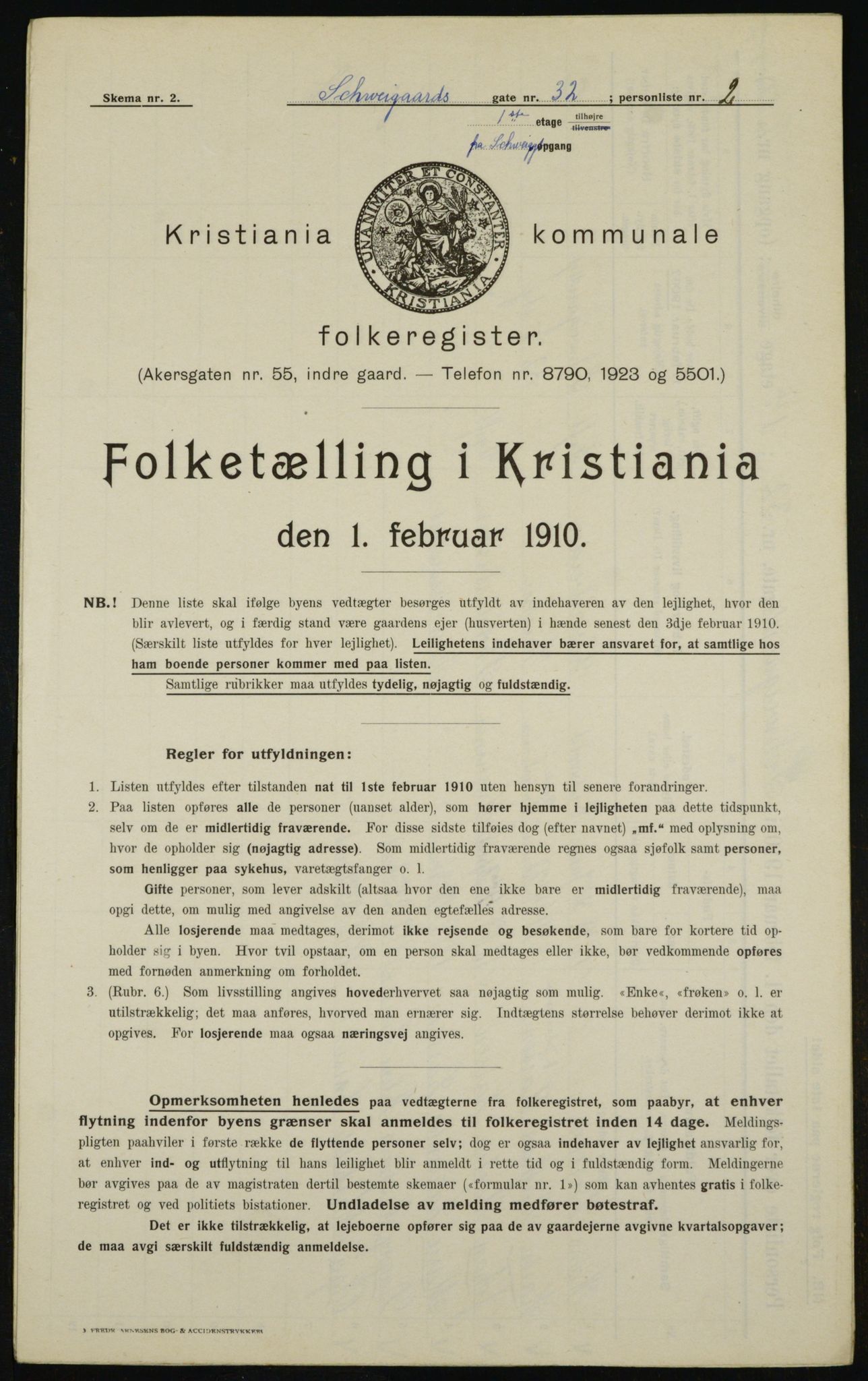 OBA, Municipal Census 1910 for Kristiania, 1910, p. 86761