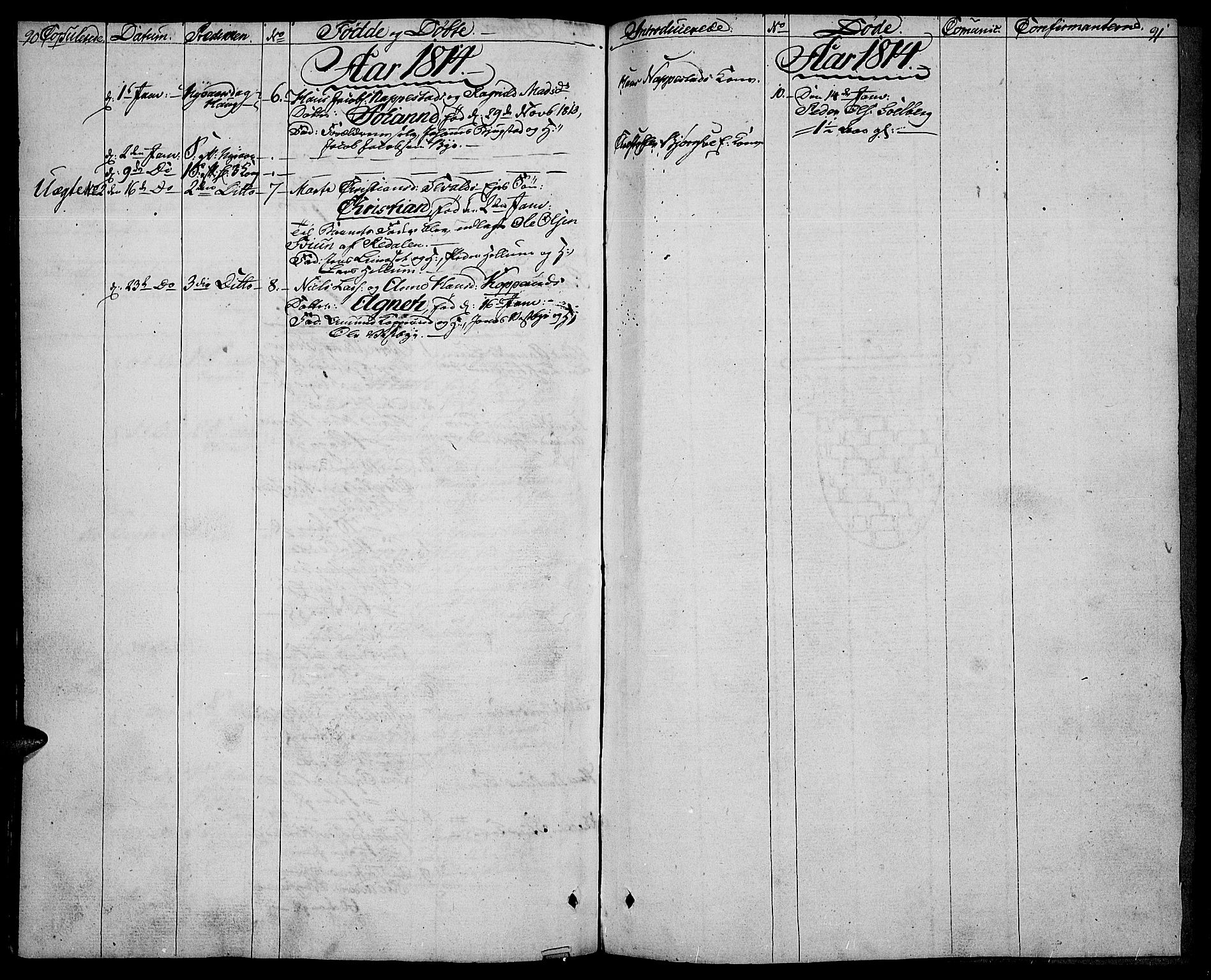 Vardal prestekontor, SAH/PREST-100/H/Ha/Haa/L0003: Parish register (official) no. 3, 1808-1814, p. 90-91
