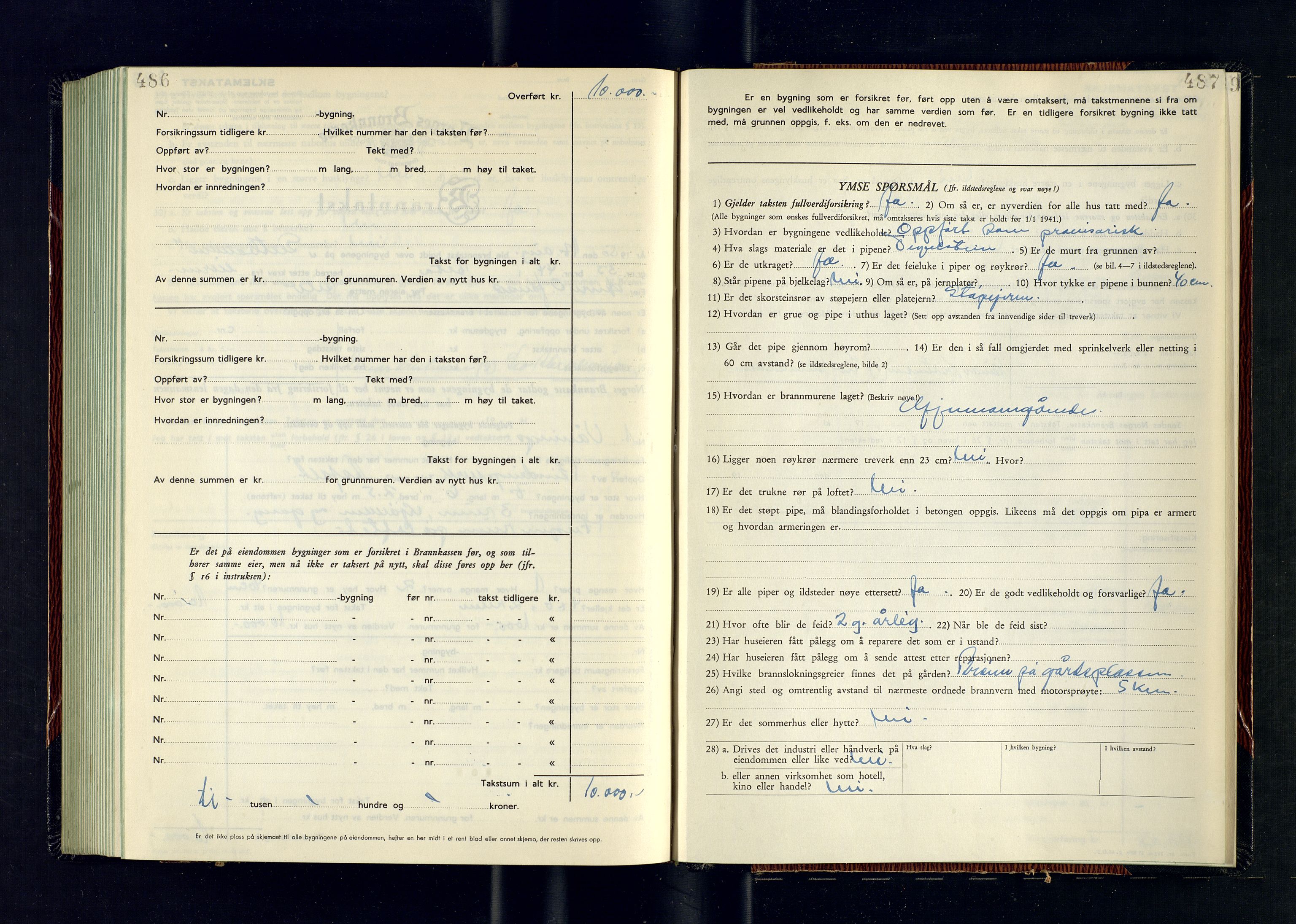 Alta lensmannskontor, AV/SATØ-S-1165/O/Ob/L0182: Branntakstprotokoll, 1949-1950, p. 486-487