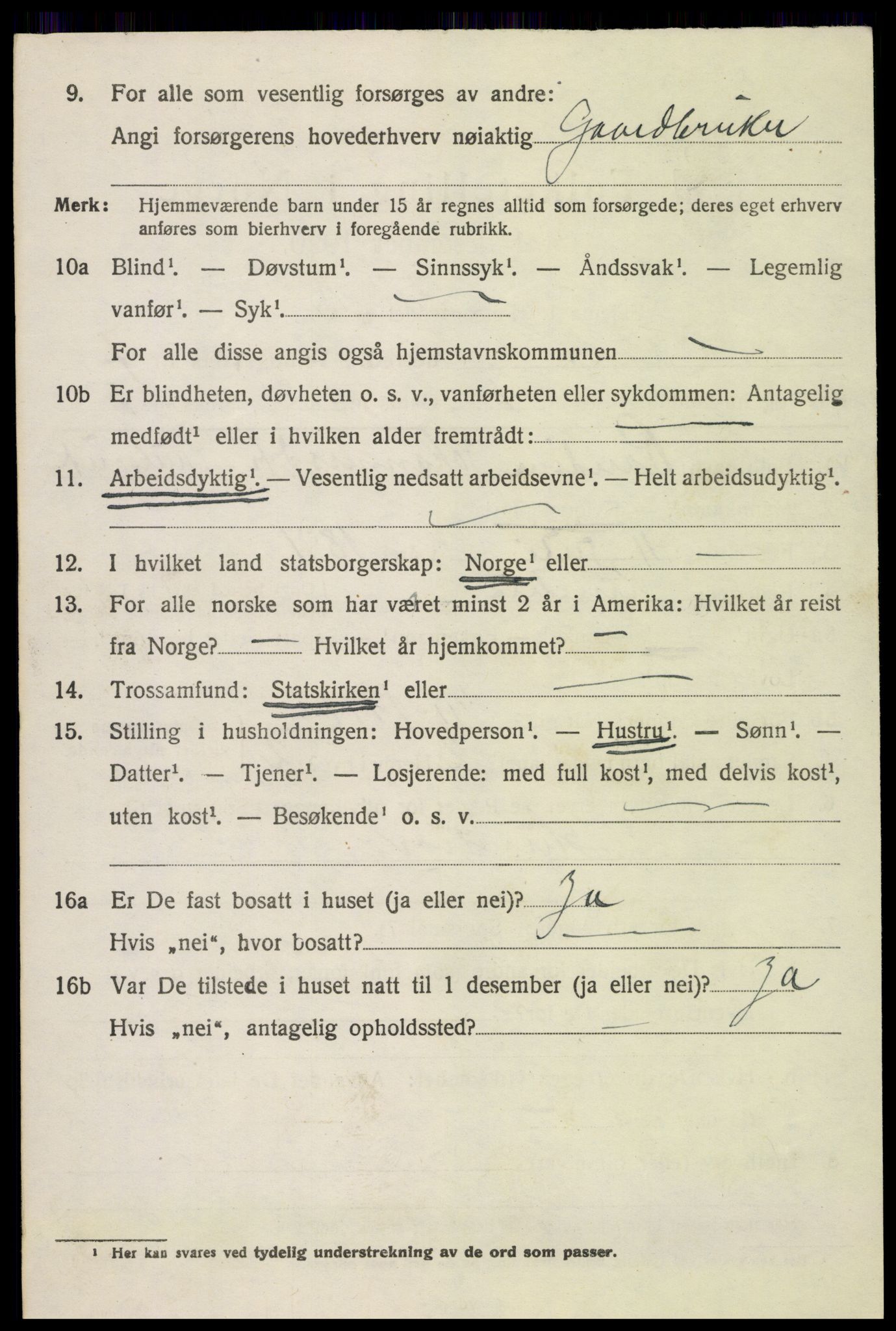 SAH, 1920 census for Øyer, 1920, p. 6377