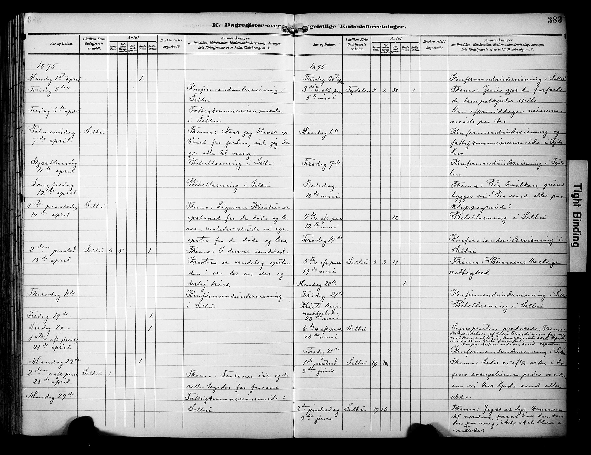 Ministerialprotokoller, klokkerbøker og fødselsregistre - Sør-Trøndelag, AV/SAT-A-1456/695/L1149: Parish register (official) no. 695A09, 1891-1902, p. 383