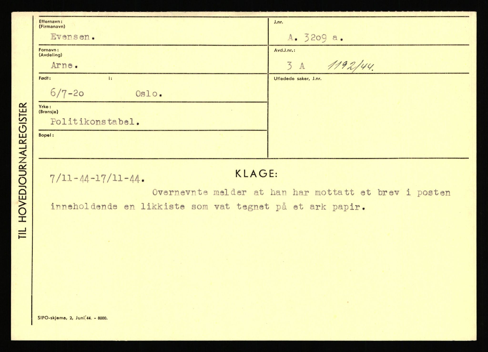 Statspolitiet - Hovedkontoret / Osloavdelingen, AV/RA-S-1329/C/Ca/L0004: Eid - funn av gjenstander	, 1943-1945, p. 2312