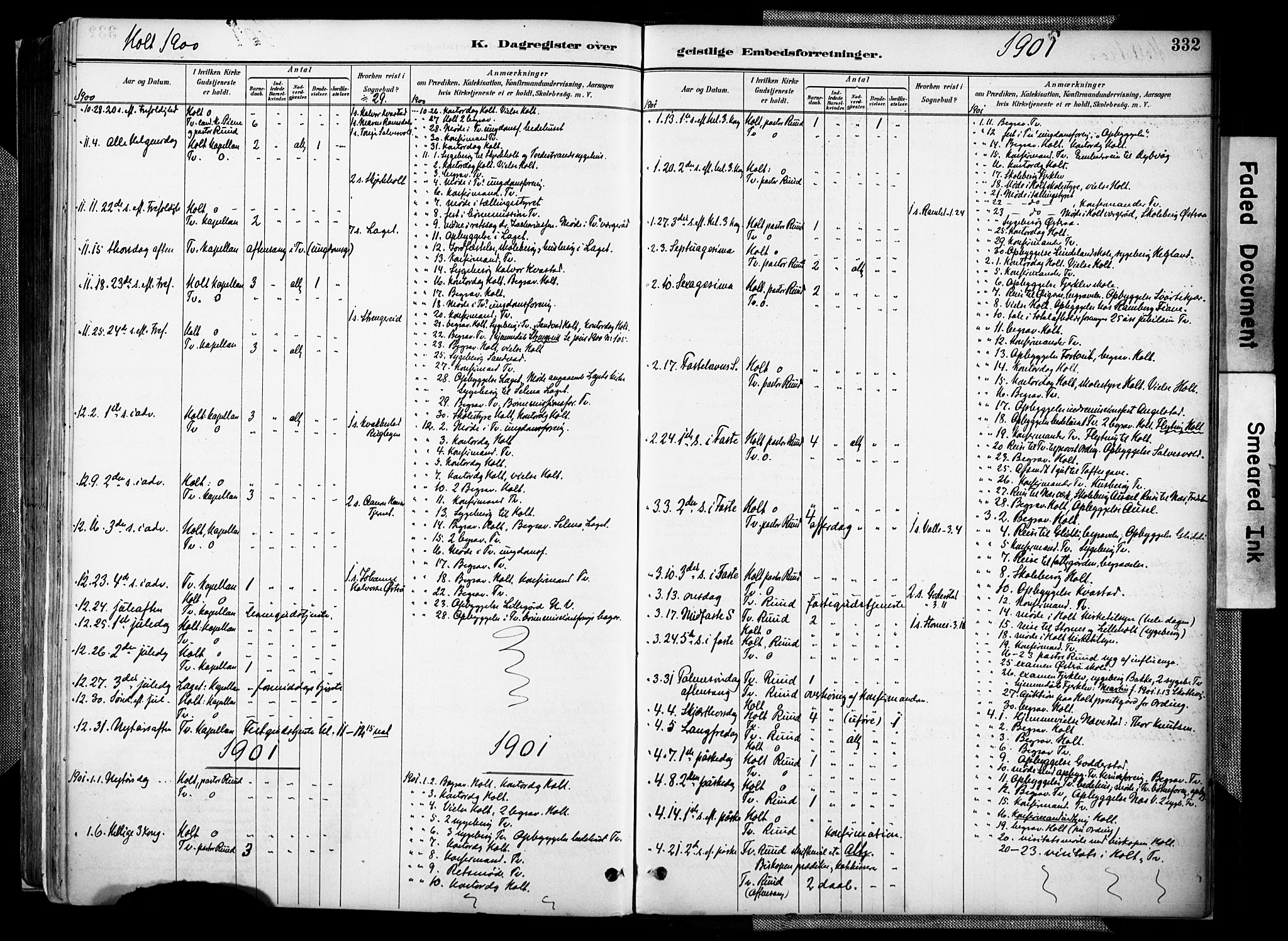 Holt sokneprestkontor, AV/SAK-1111-0021/F/Fa/L0012: Parish register (official) no. A 12, 1885-1907, p. 333