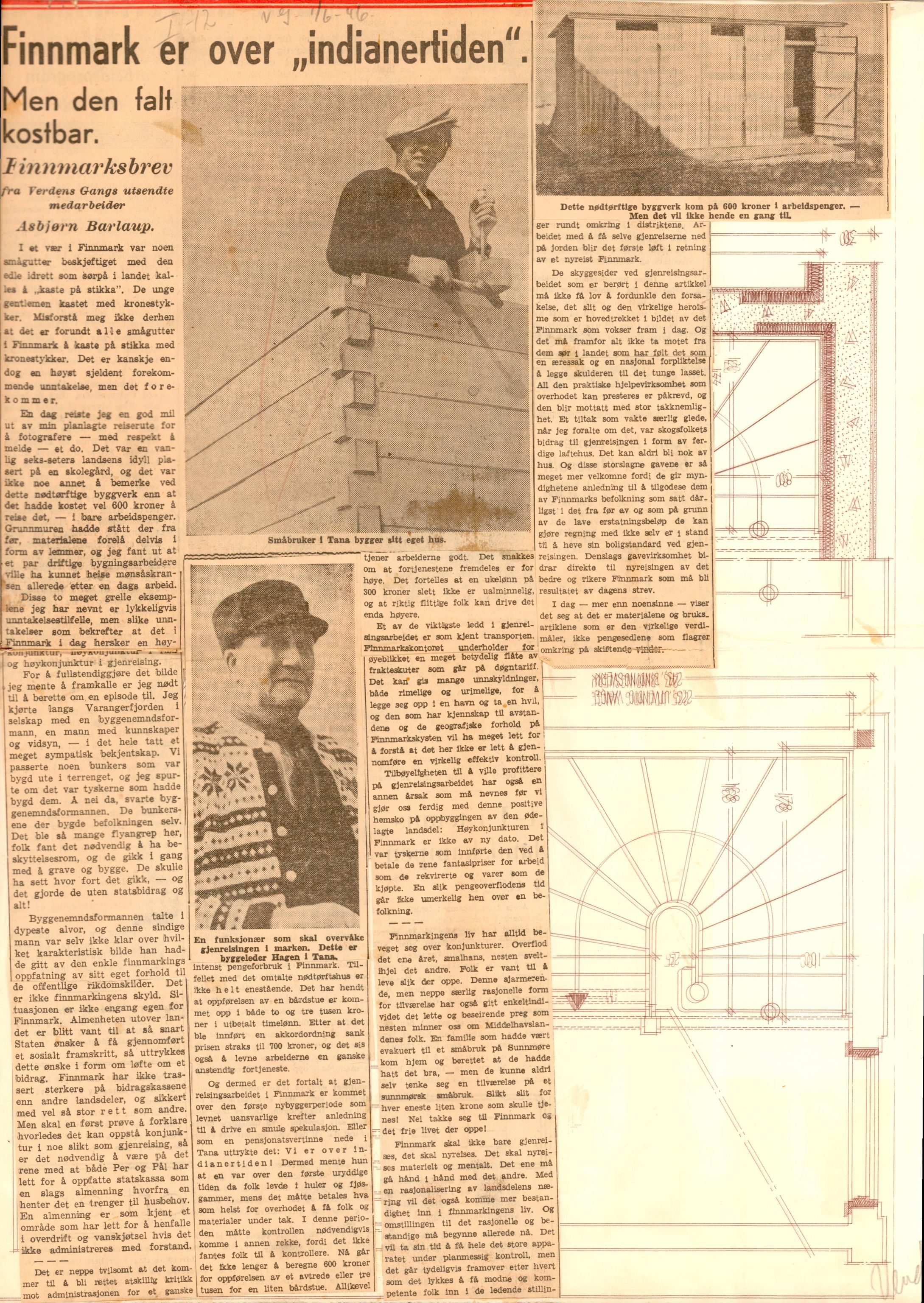 Finnmarkskontorets presse- og opplysningsarkiv , FMFB/A-1198/E/L0003/0012/0008: I Nord-Troms og Finnmark - generelt  / Generelt, 1945-1947