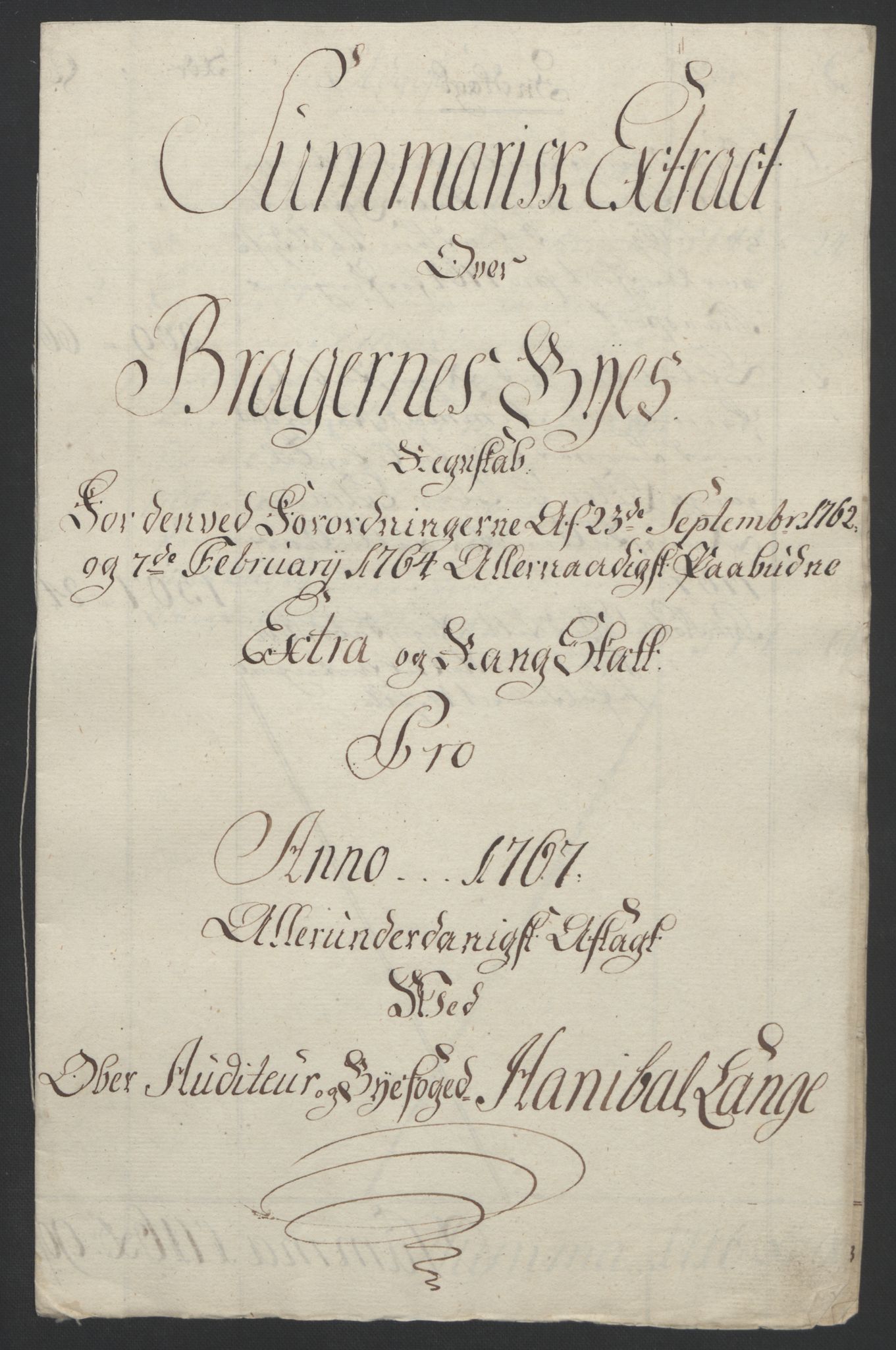 Rentekammeret inntil 1814, Reviderte regnskaper, Byregnskaper, AV/RA-EA-4066/R/Rf/L0119/0001: [F2] Kontribusjonsregnskap / Ekstraskatt, 1762-1767, p. 386