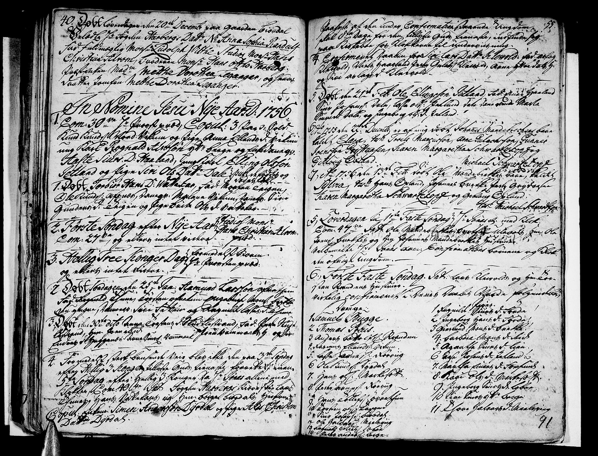 Vik sokneprestembete, SAB/A-81501: Parish register (official) no. A 3 /3, 1755-1771, p. 91
