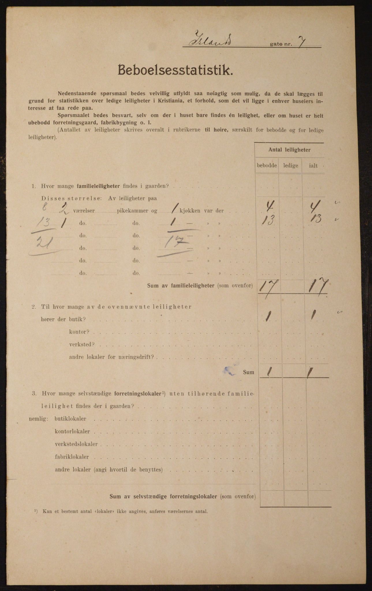 OBA, Municipal Census 1910 for Kristiania, 1910, p. 43471