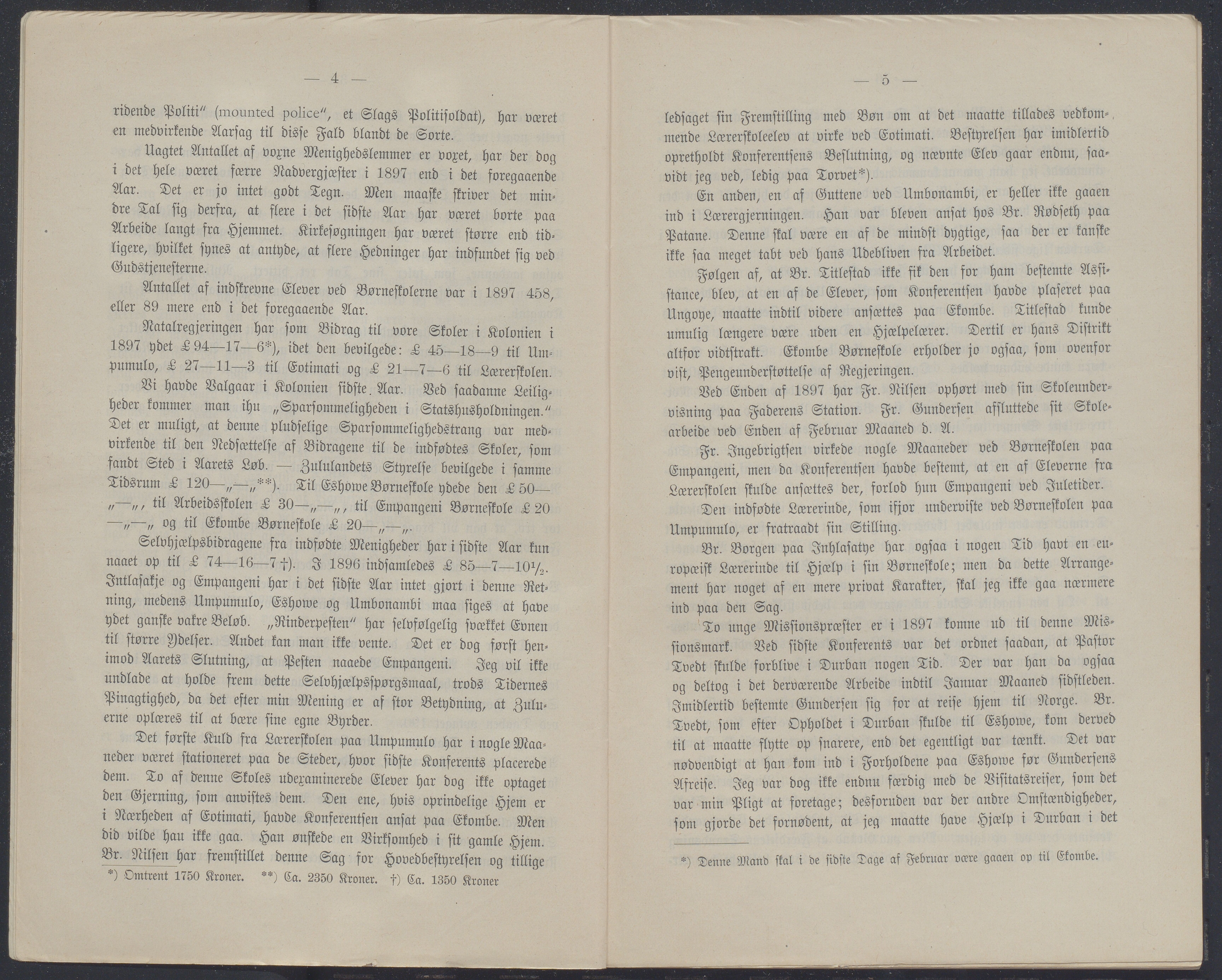 Det Norske Misjonsselskap - hovedadministrasjonen, VID/MA-A-1045/D/Db/Dba/L0339/0009: Beretninger, Bøker, Skrifter o.l   / Årsberetninger. Heftet. 56. , 1898, p. 4-5