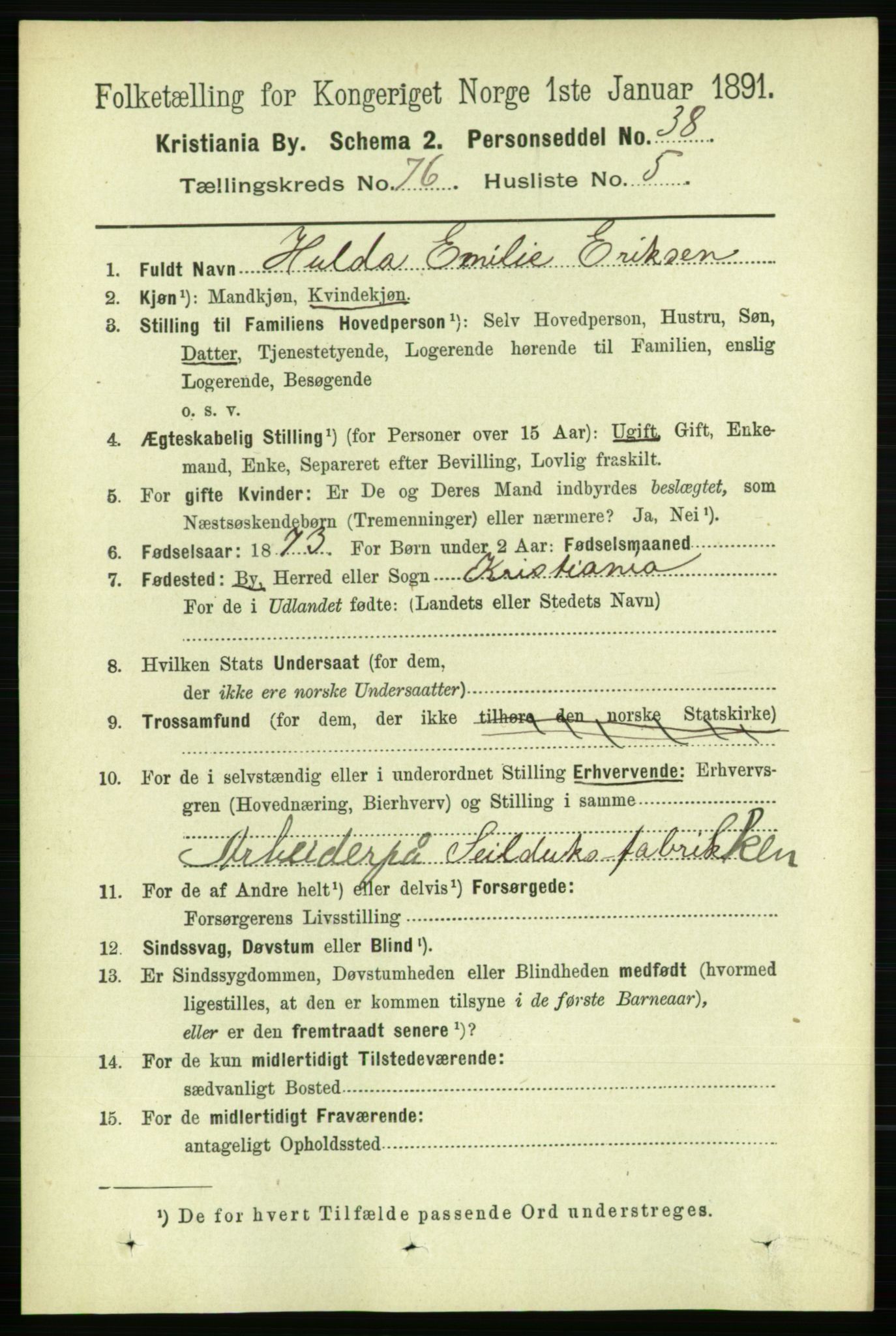 RA, 1891 census for 0301 Kristiania, 1891, p. 40261