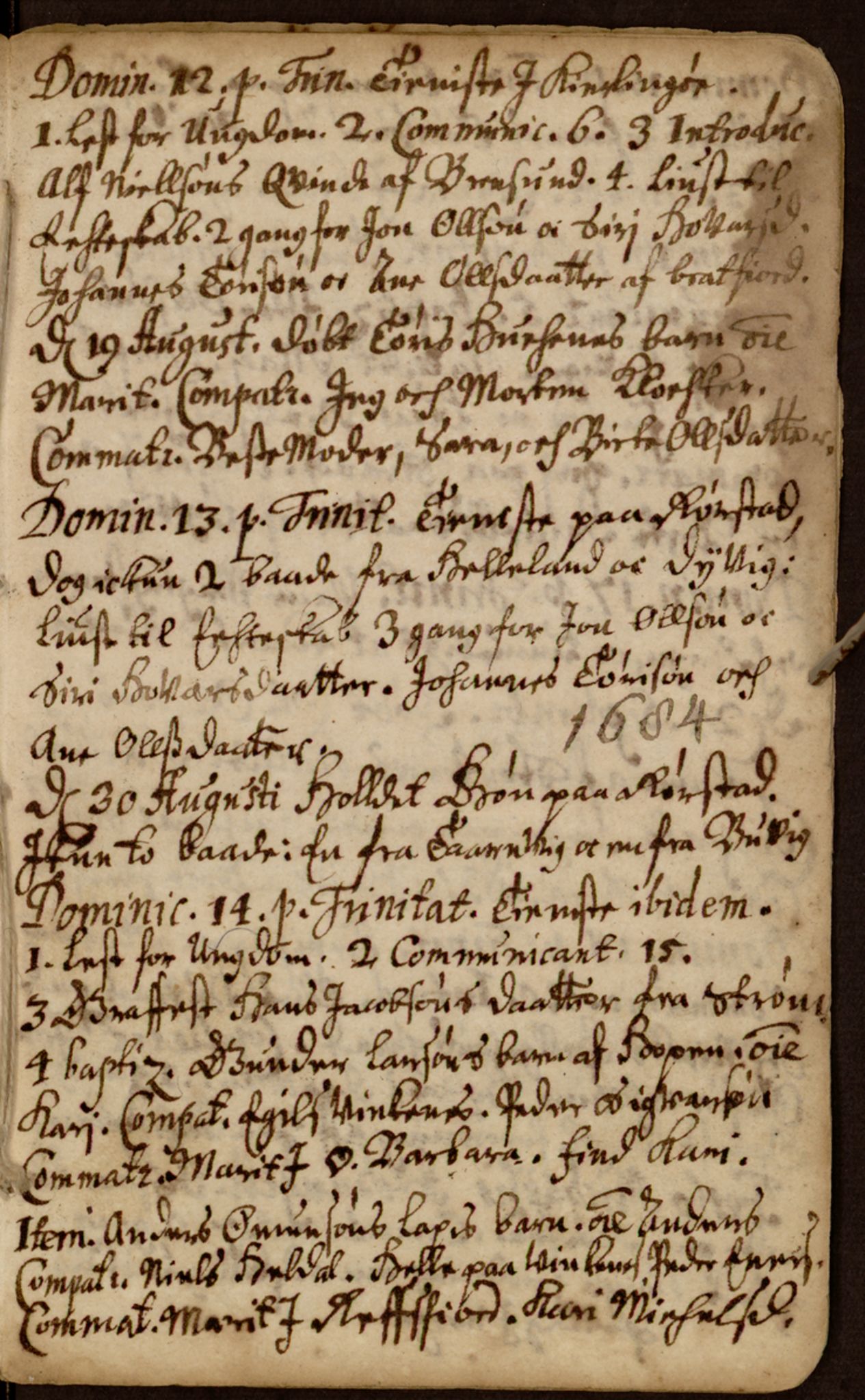 Spesialsamlingene, NTNU/SPESIALSAMLINGENE/M/XA-Oct-90: Other parish register no. XA Oct. 90, 1683-1685