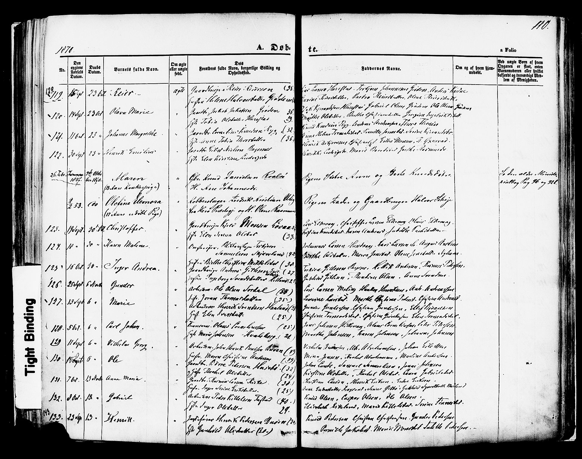 Hetland sokneprestkontor, AV/SAST-A-101826/30/30BA/L0003: Parish register (official) no. A 3, 1862-1876, p. 110