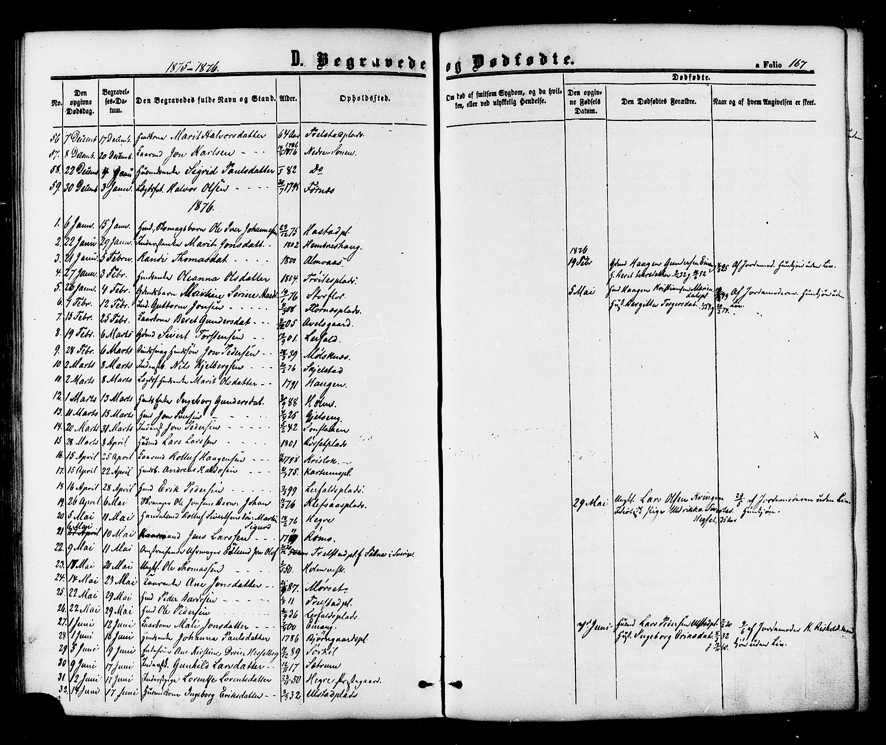 Ministerialprotokoller, klokkerbøker og fødselsregistre - Nord-Trøndelag, SAT/A-1458/703/L0029: Parish register (official) no. 703A02, 1863-1879, p. 167