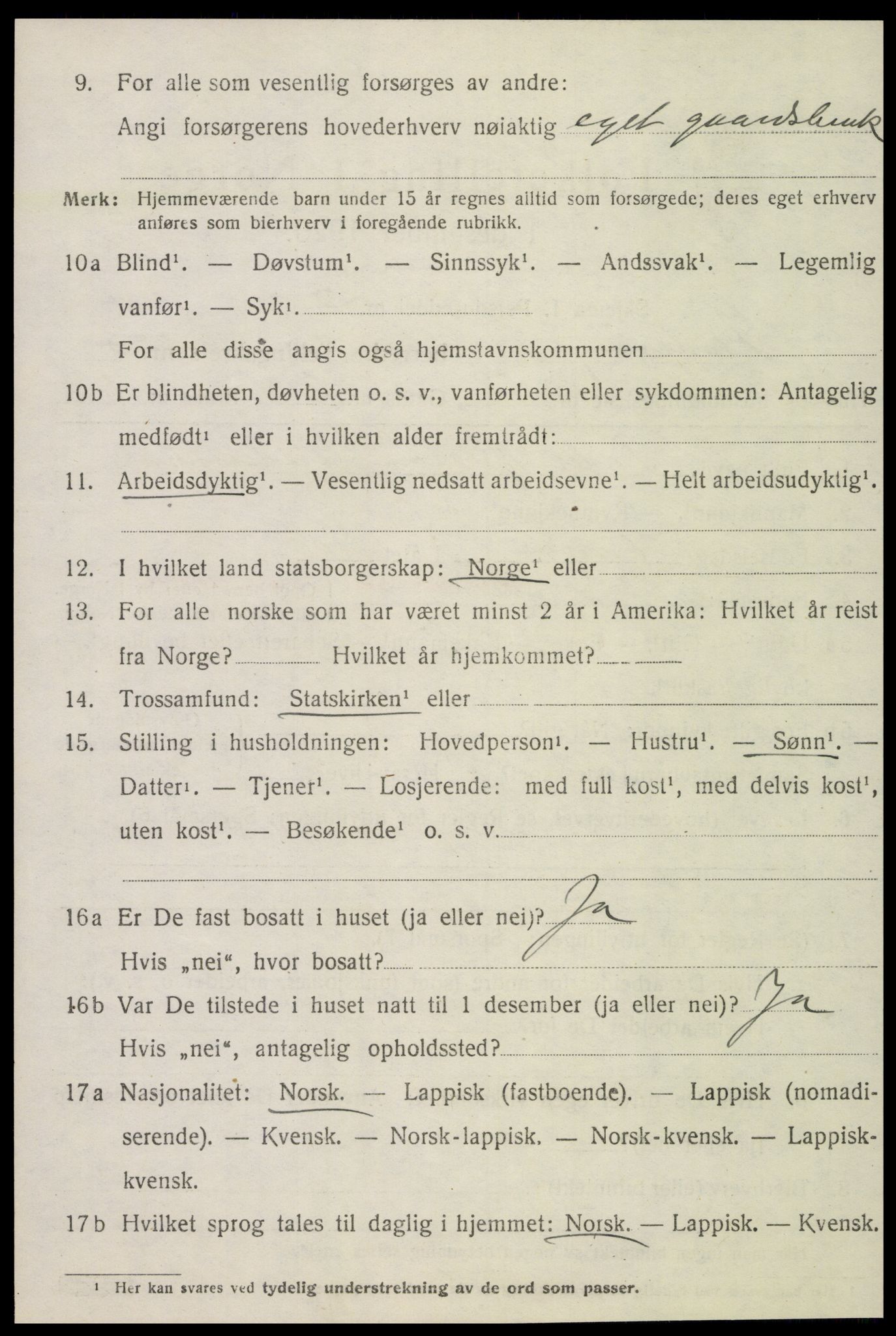 SAT, 1920 census for Inderøy, 1920, p. 3330