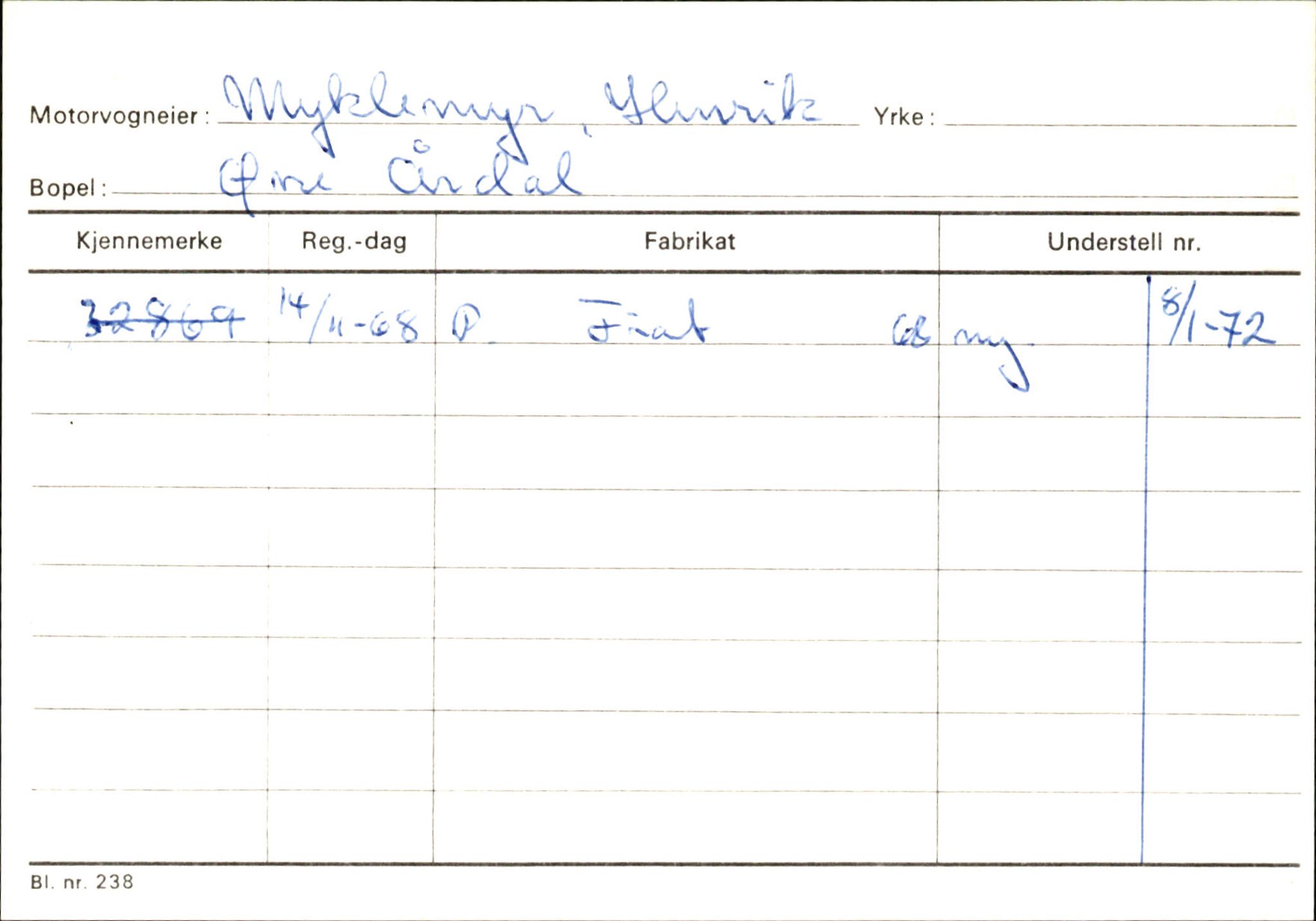 Statens vegvesen, Sogn og Fjordane vegkontor, AV/SAB-A-5301/4/F/L0145: Registerkort Vågsøy S-Å. Årdal I-P, 1945-1975, p. 1876