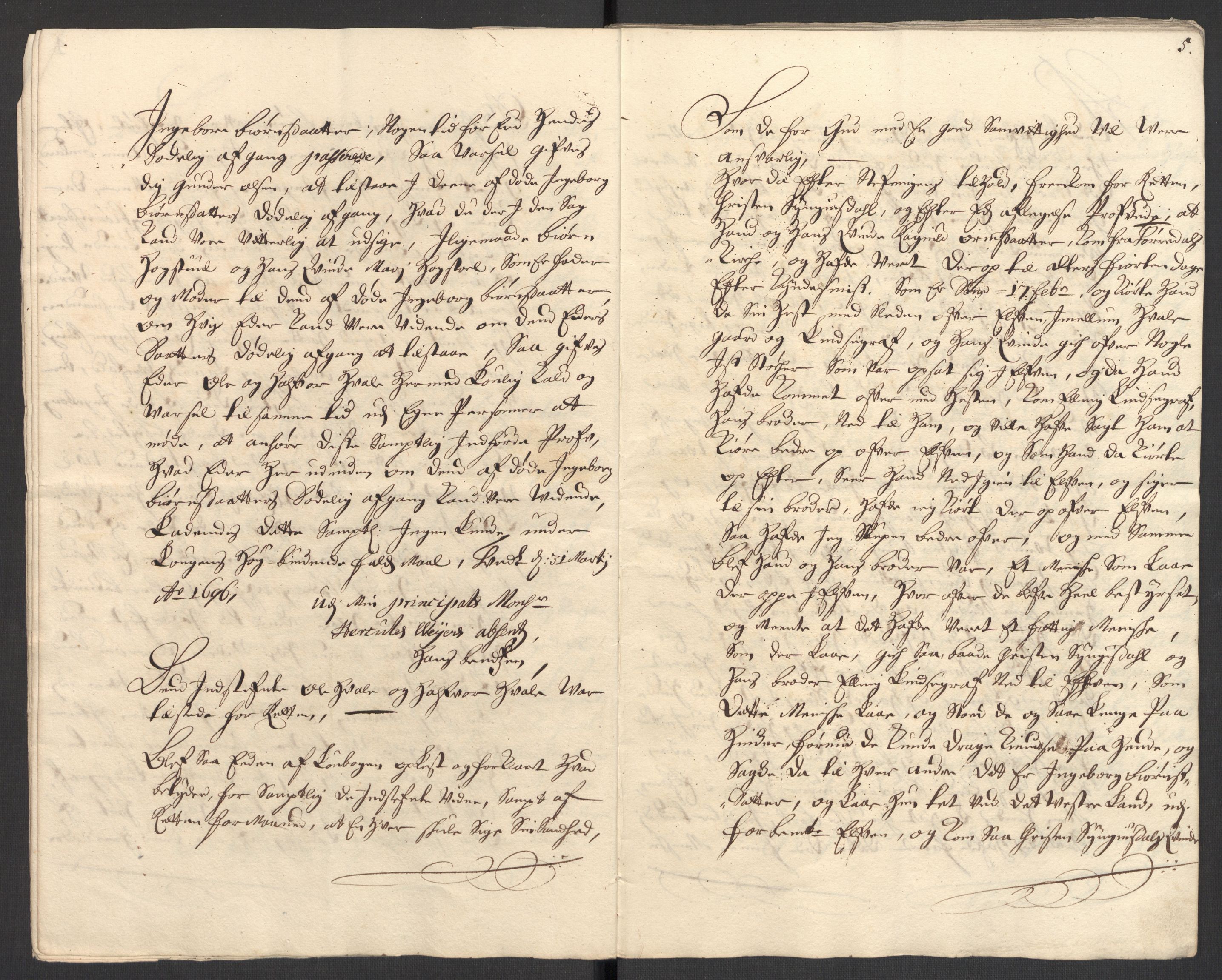 Rentekammeret inntil 1814, Reviderte regnskaper, Fogderegnskap, AV/RA-EA-4092/R36/L2095: Fogderegnskap Øvre og Nedre Telemark og Bamble, 1696, p. 243
