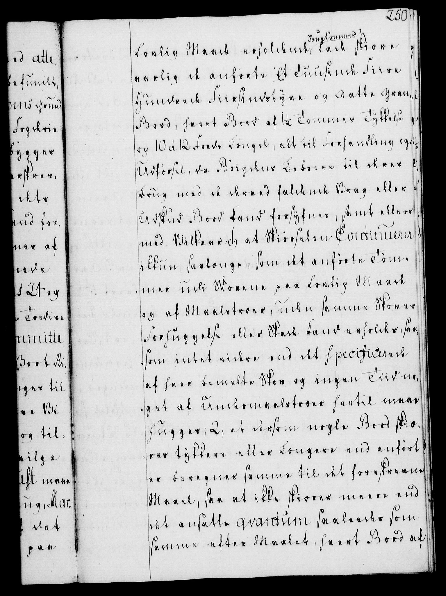 Rentekammeret, Kammerkanselliet, RA/EA-3111/G/Gg/Gga/L0008: Norsk ekspedisjonsprotokoll med register (merket RK 53.8), 1768-1771, p. 250