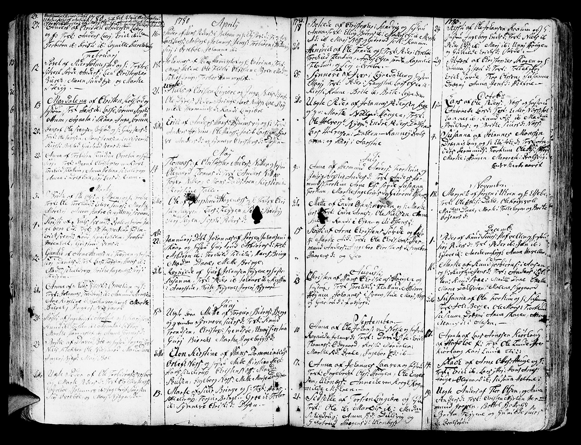 Luster sokneprestembete, SAB/A-81101/H/Haa/Haaa/L0001: Parish register (official) no. A 1, 1731-1803, p. 95